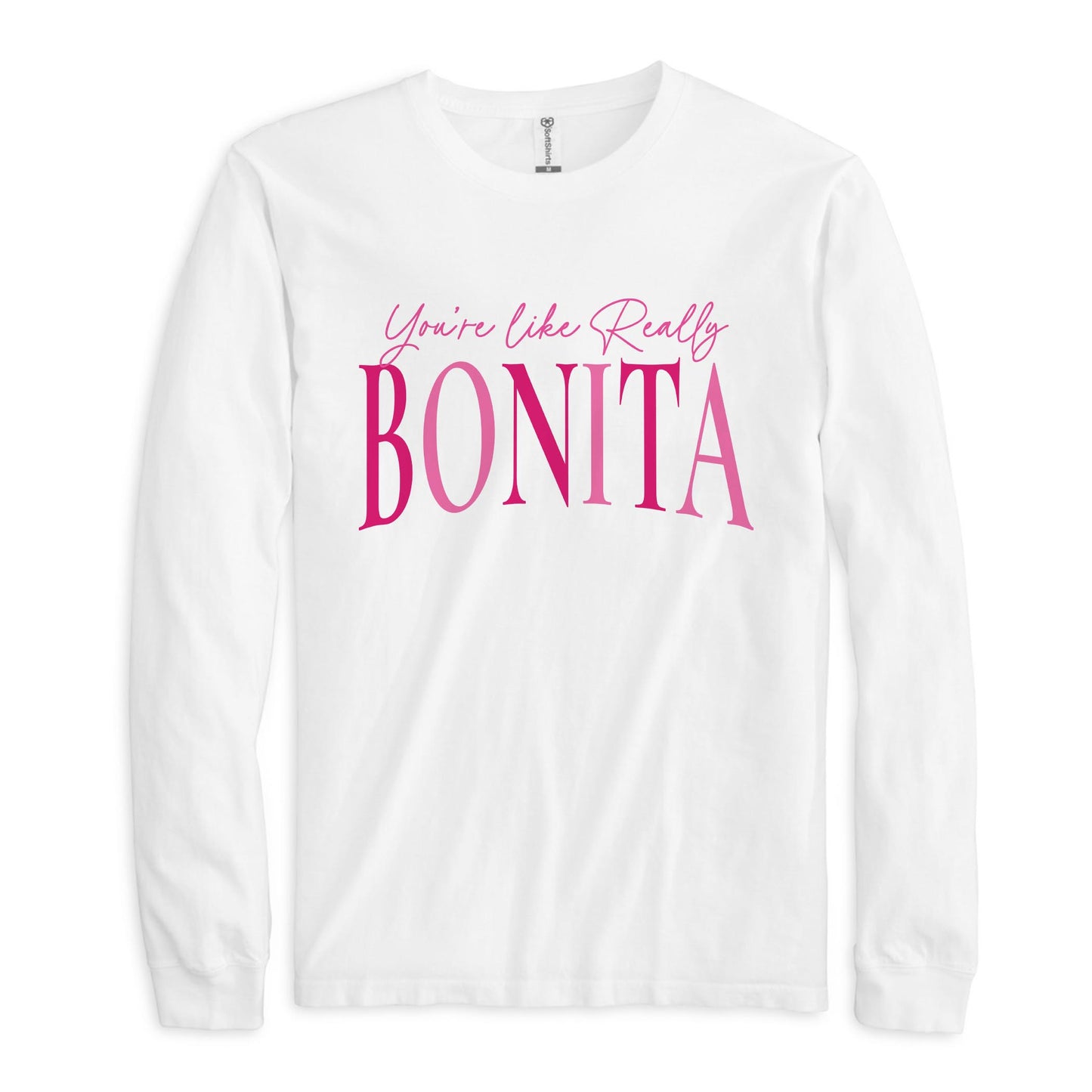 Long Sleeve T-Shirt White-Bonita Bows -0