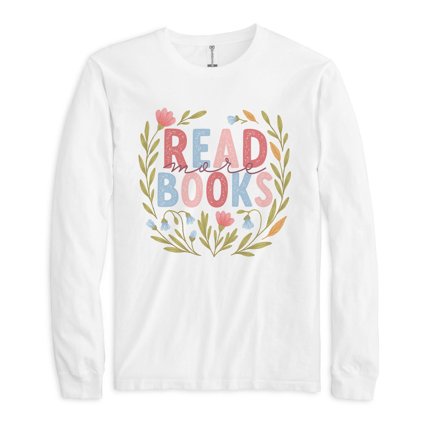 Long Sleeve T-Shirt White-Pretty Little Chapters Read More Books -0