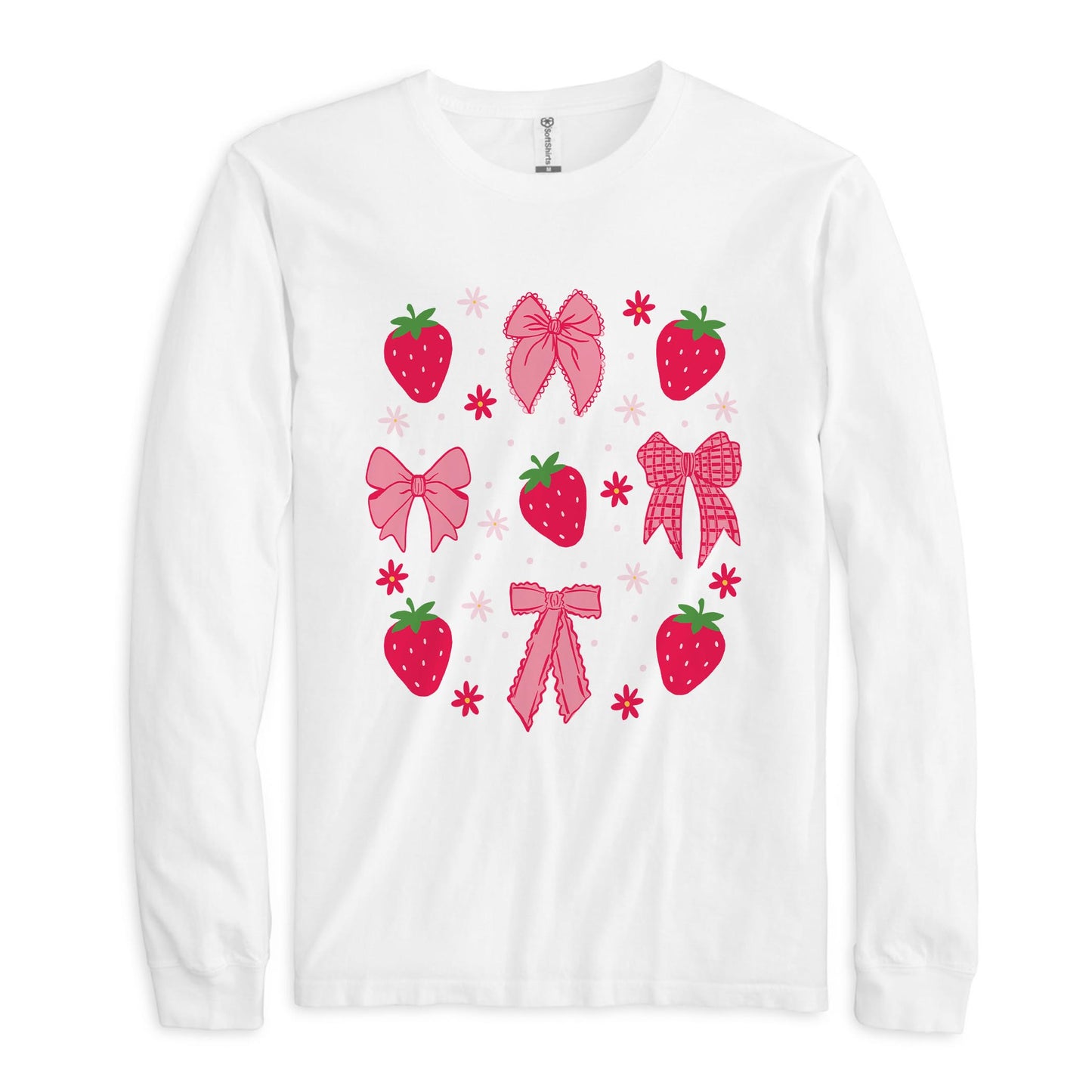 Long Sleeve T-Shirt White-Strawberry Parlor -0