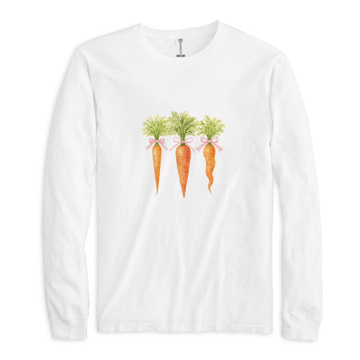 Long Sleeve T-Shirt White-Cottage Easter -0