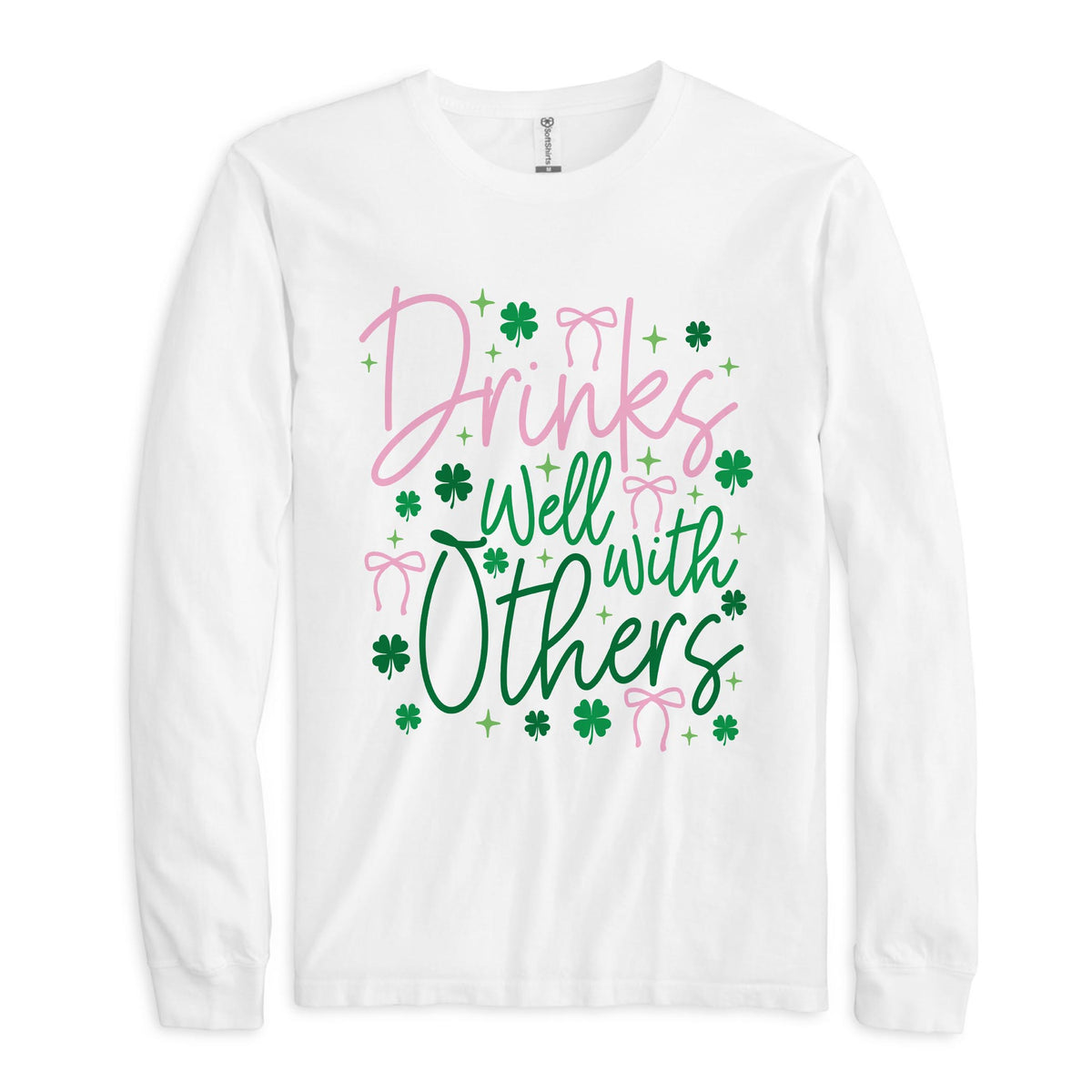 Long Sleeve T-Shirt White-St. Patty's Day -0