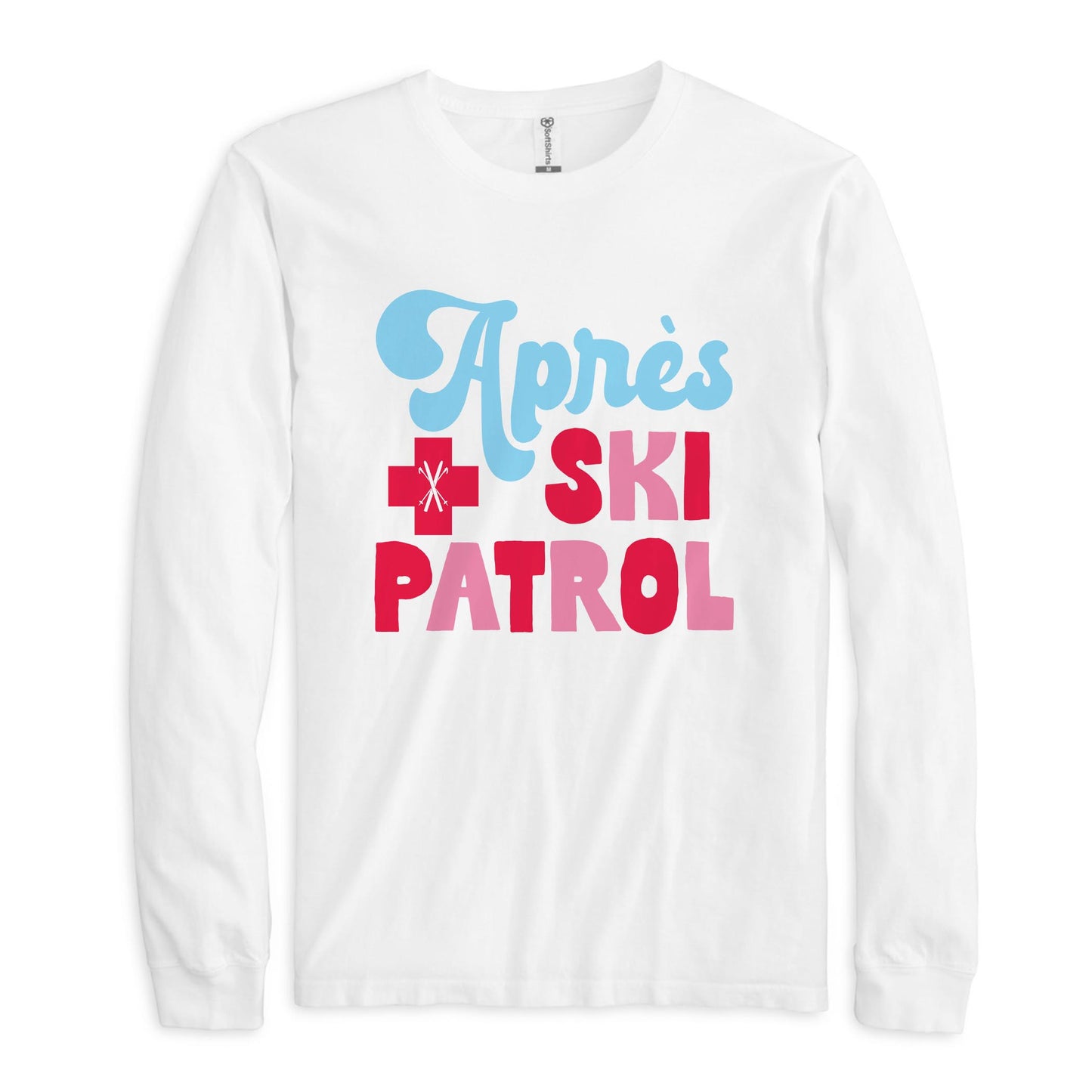 Long Sleeve T-Shirt White-Après Ski Patrol -0
