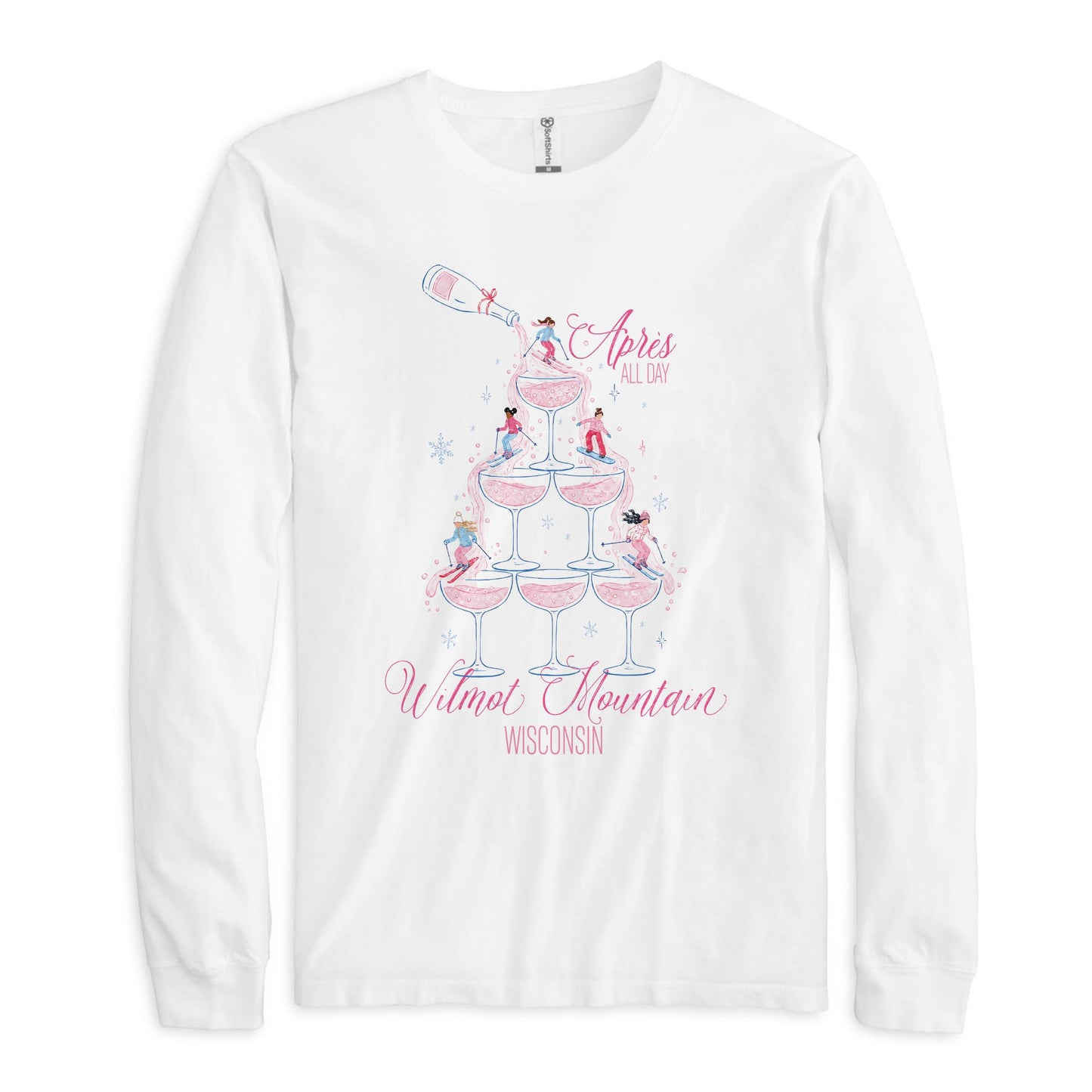 Long Sleeve T-Shirt White-Love+Local Après Ski All Day -0