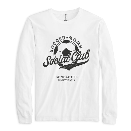 Long Sleeve T-Shirt White-Soccer Mom | Custom | Personalize -0