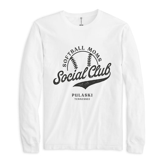 Long Sleeve T-Shirt White-Softball Mom | Custom | Your Hometown -0