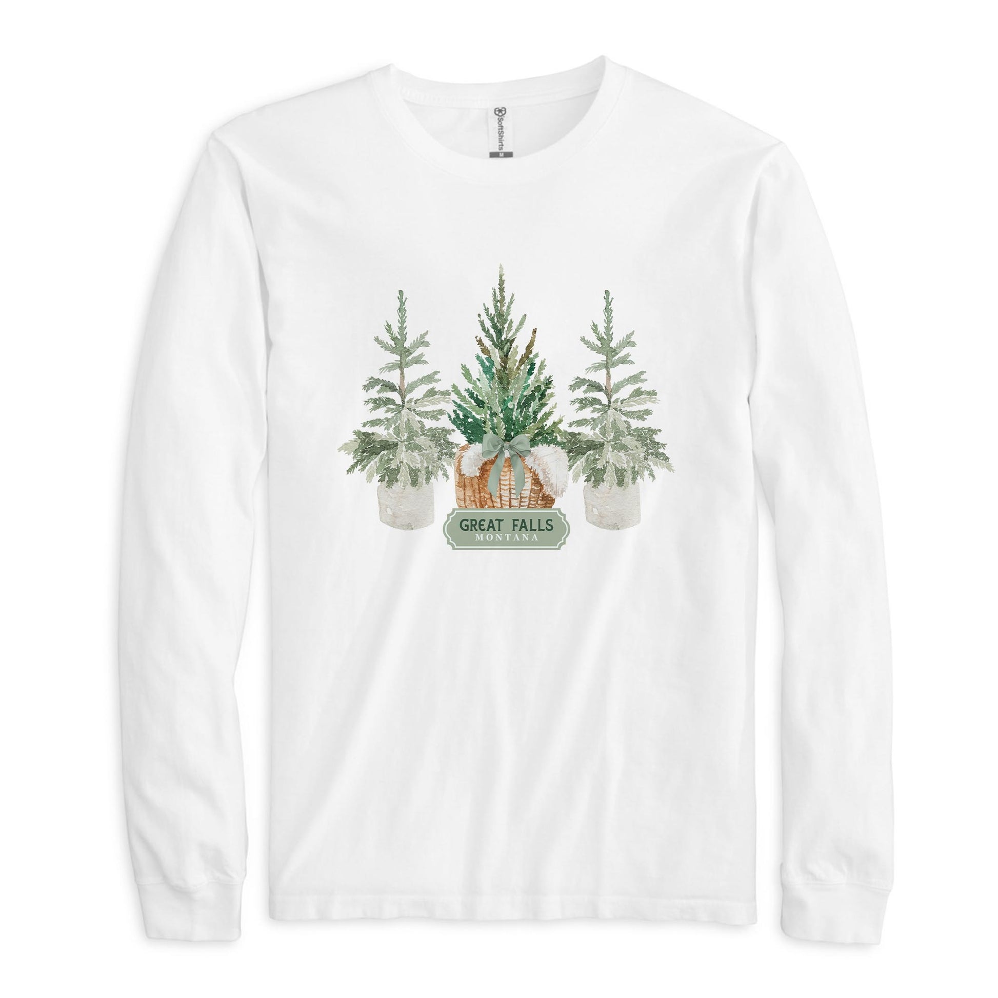 Long Sleeve T-Shirt White-Love+Local Woodland -0