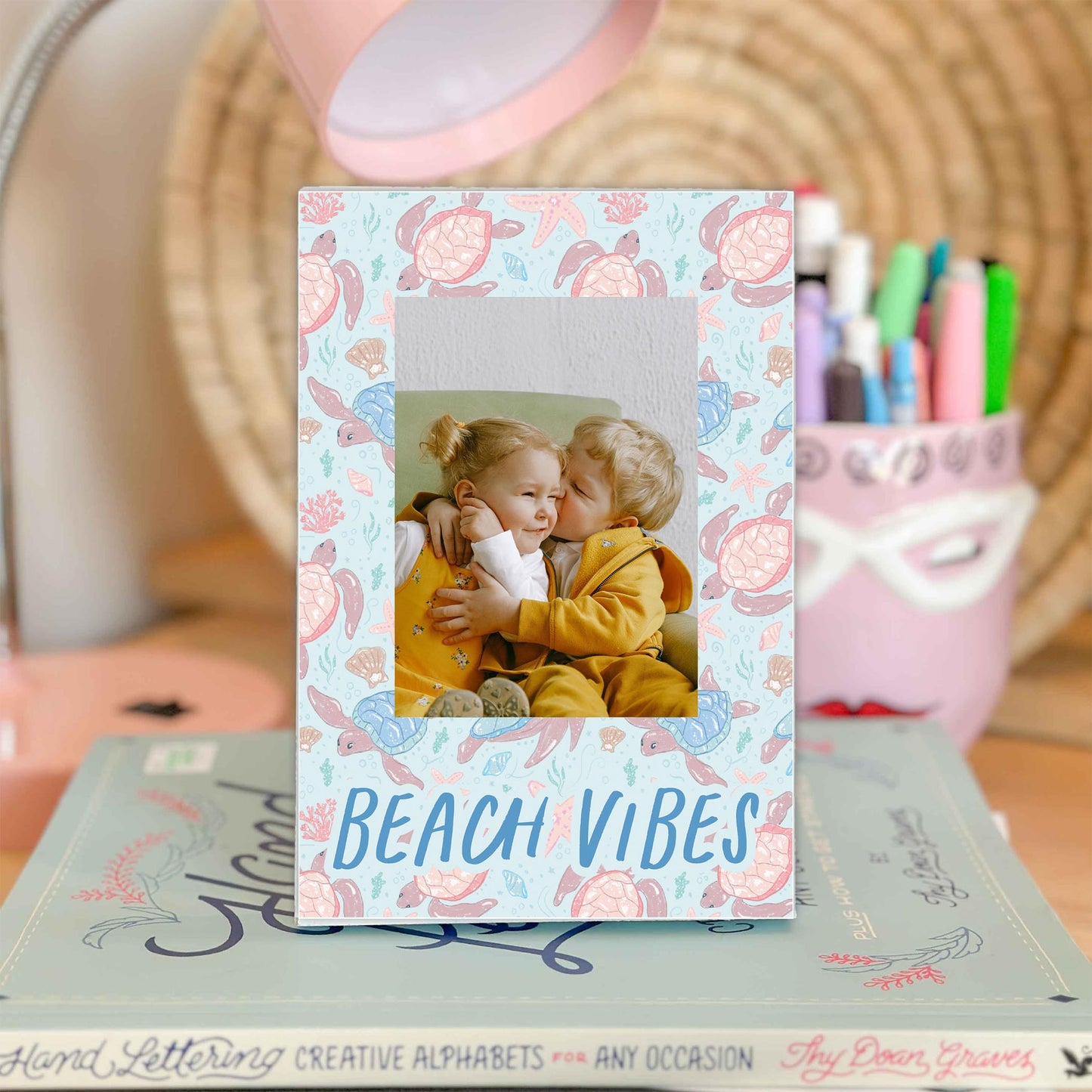 Mini Frame-Coastal Sea Turtles Beach Vibes