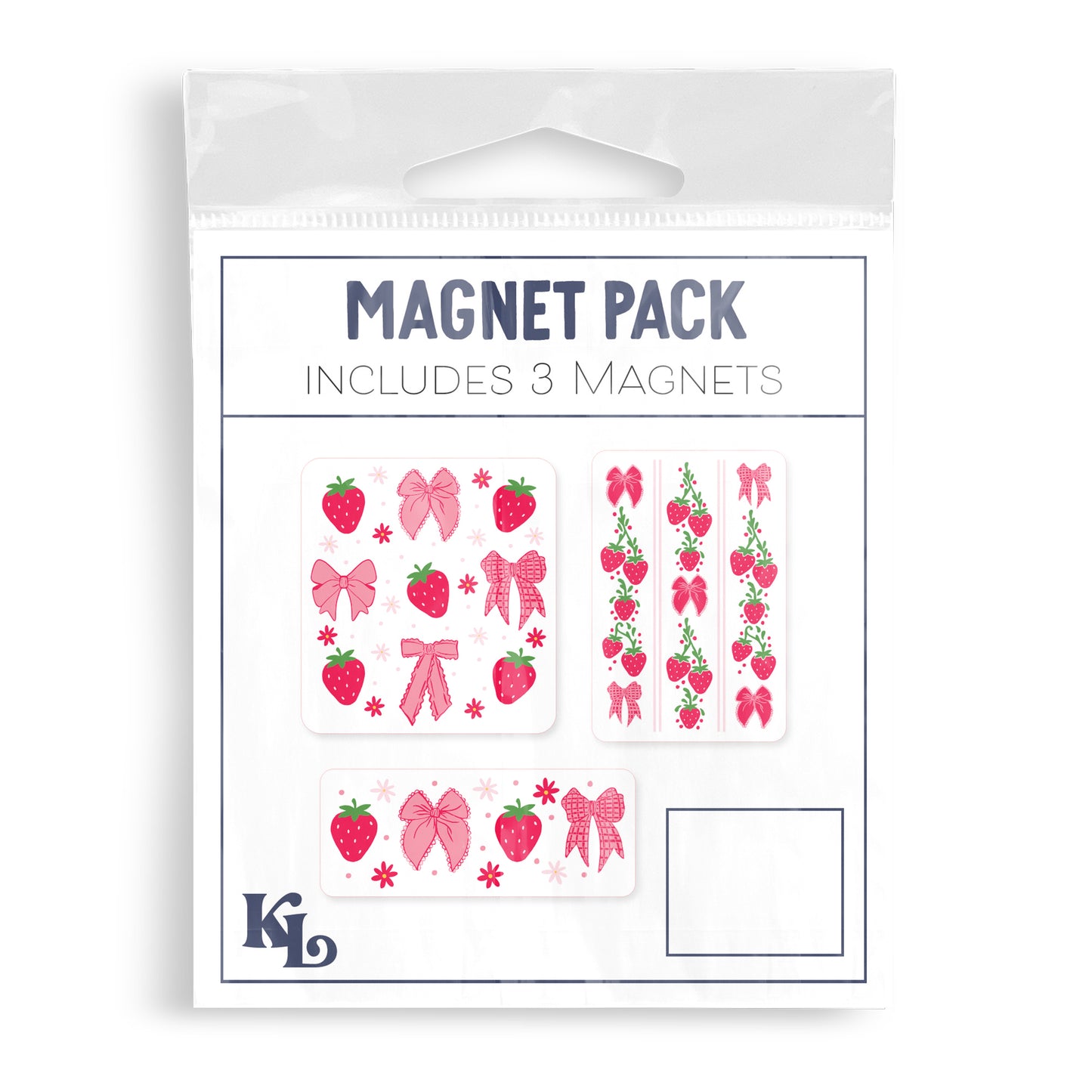 Vinyl Magnet 3-Pack - Strawberry Parlor