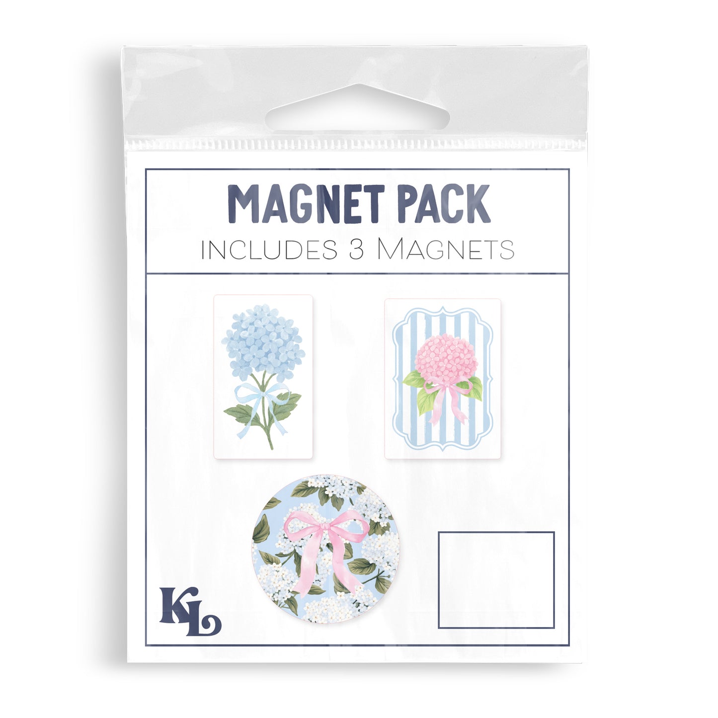 Vinyl Magnet 3-Pack - Hydrangea Cottage