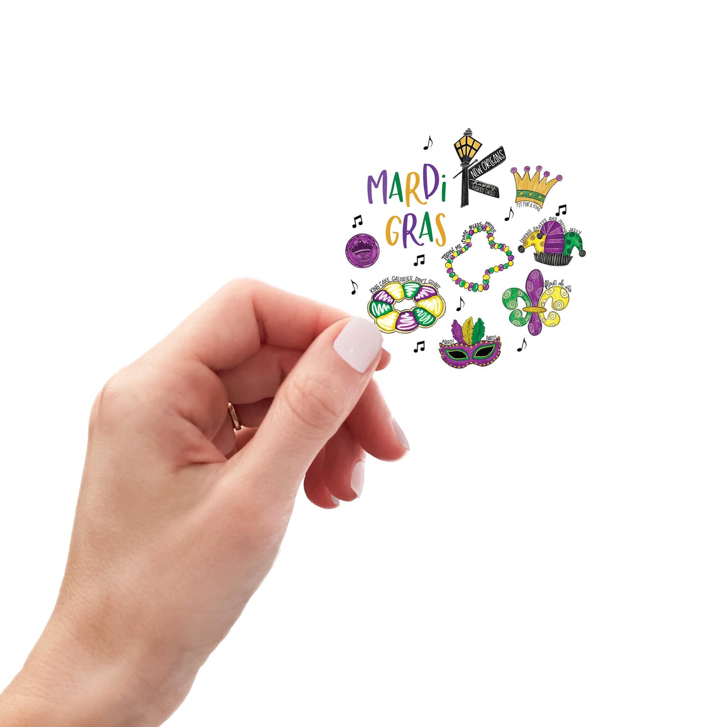 Vinyl Magnet-Mardi Gras Icons