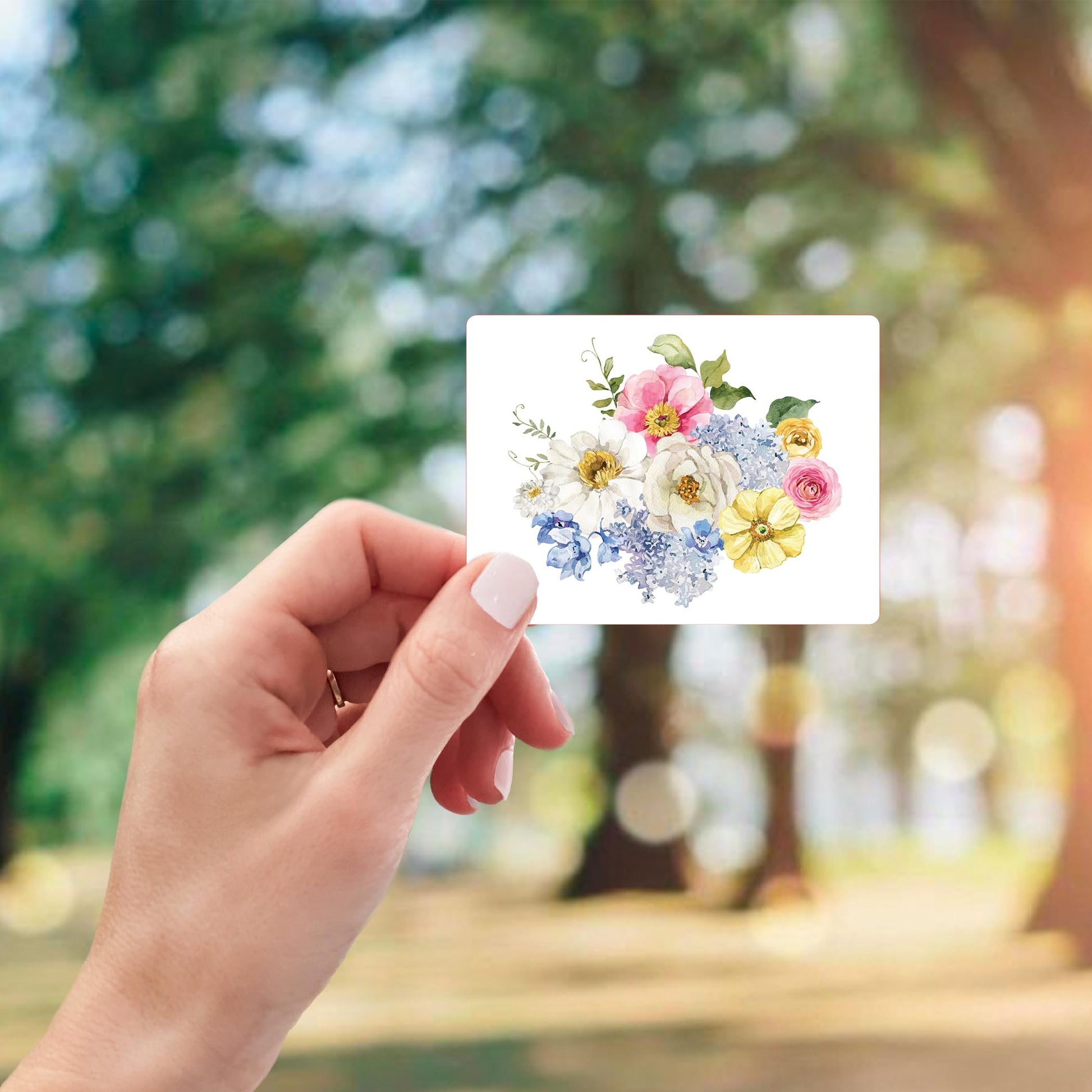 Vinyl Magnet-Fantasy Garden Floral Bunch 1 -1