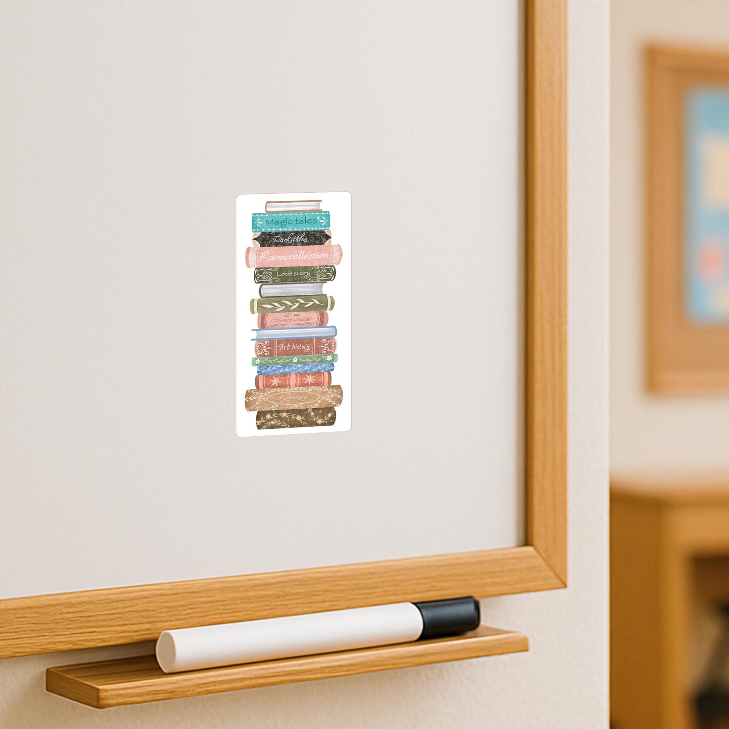 Vinyl Magnet-Pretty Little Chapters Book Stack -3