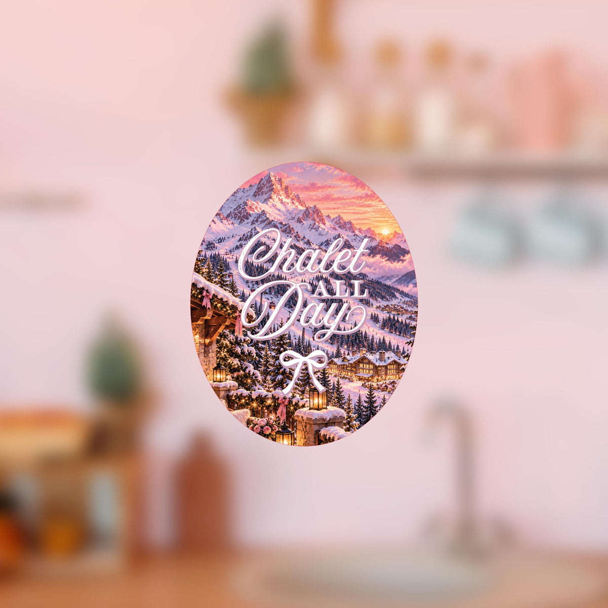 Vinyl Magnet-Chalet Girl -4