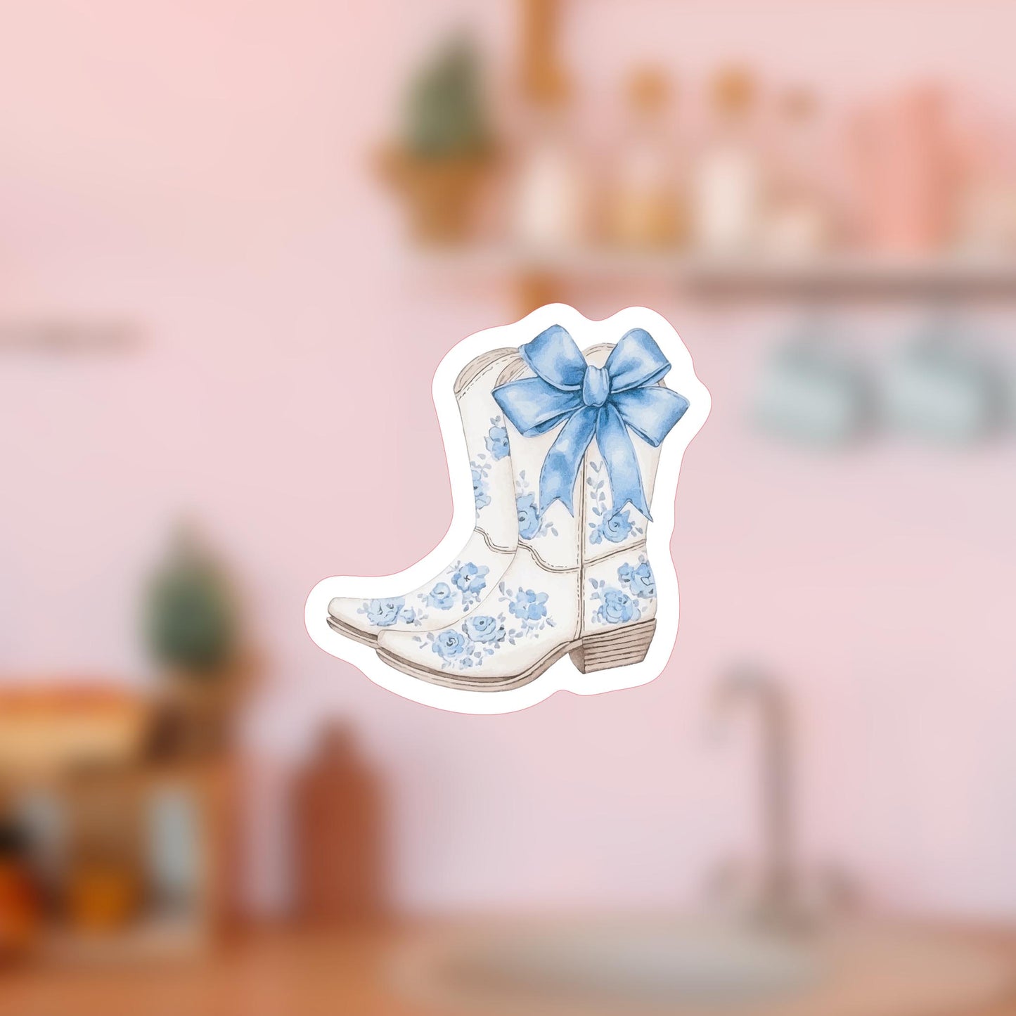 Vinyl Magnet-Coastal Cowgirl Boots -4