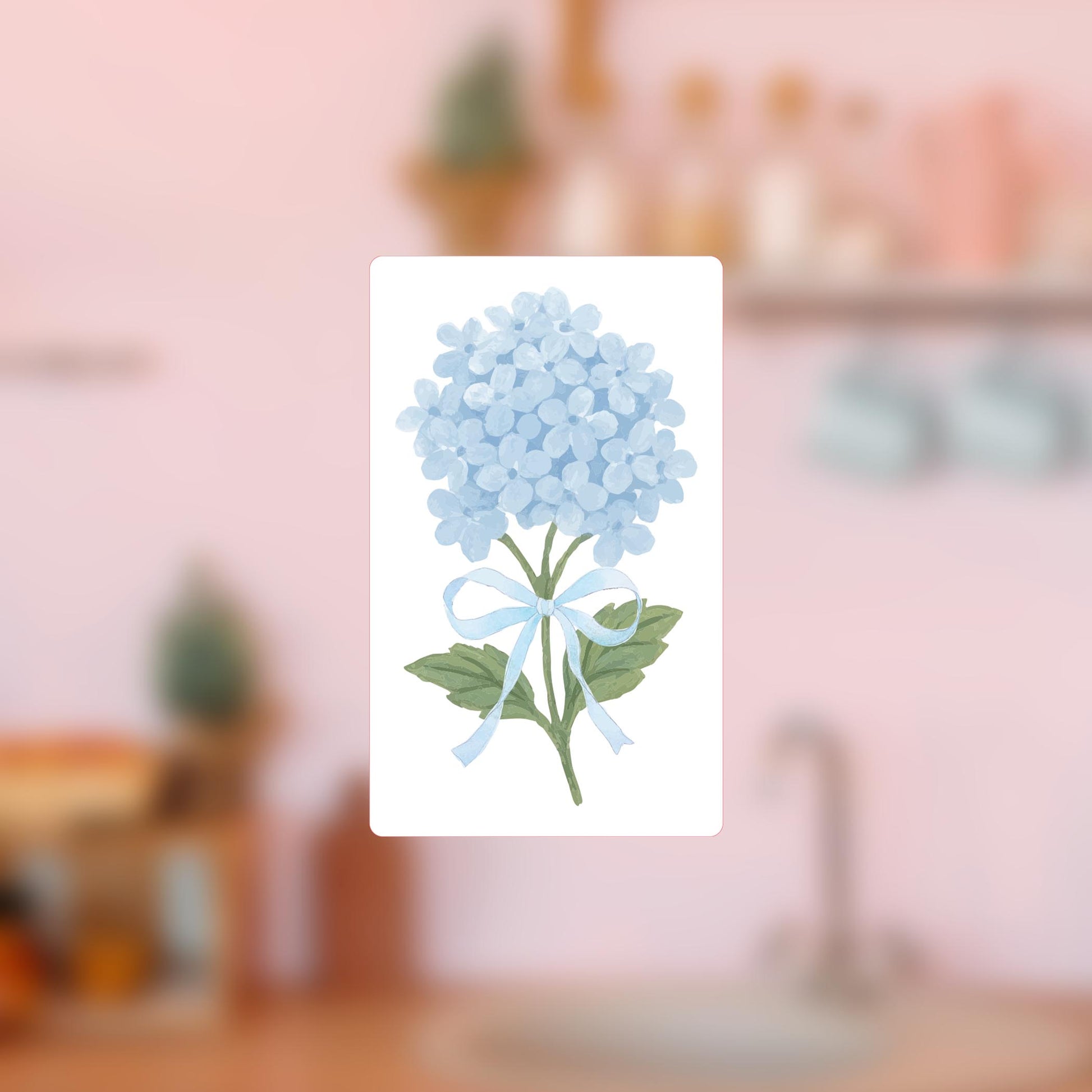Vinyl Magnet-Hydrangea Cottage Blue -4