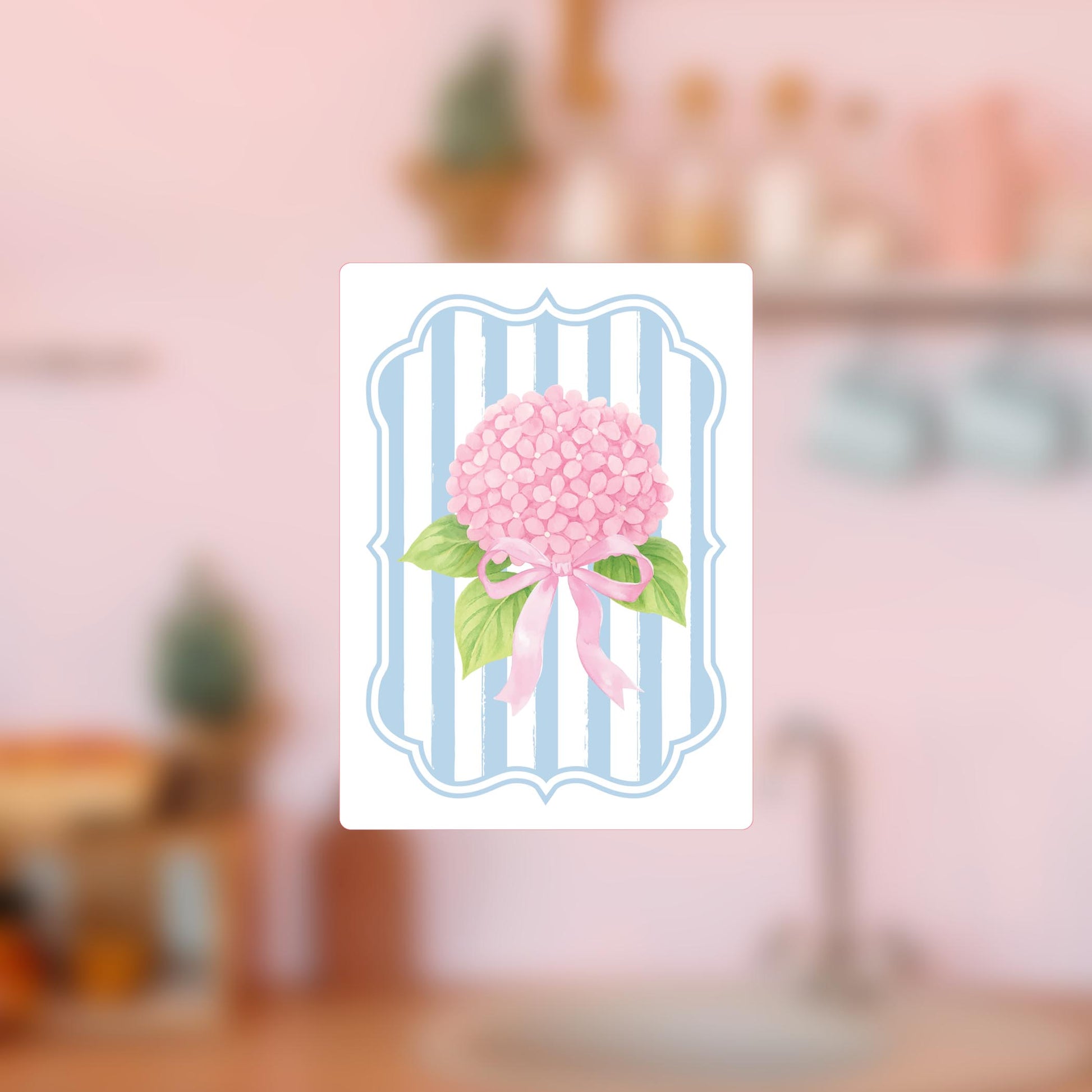 Vinyl Magnet-Hydrangea Cottage Pink -4