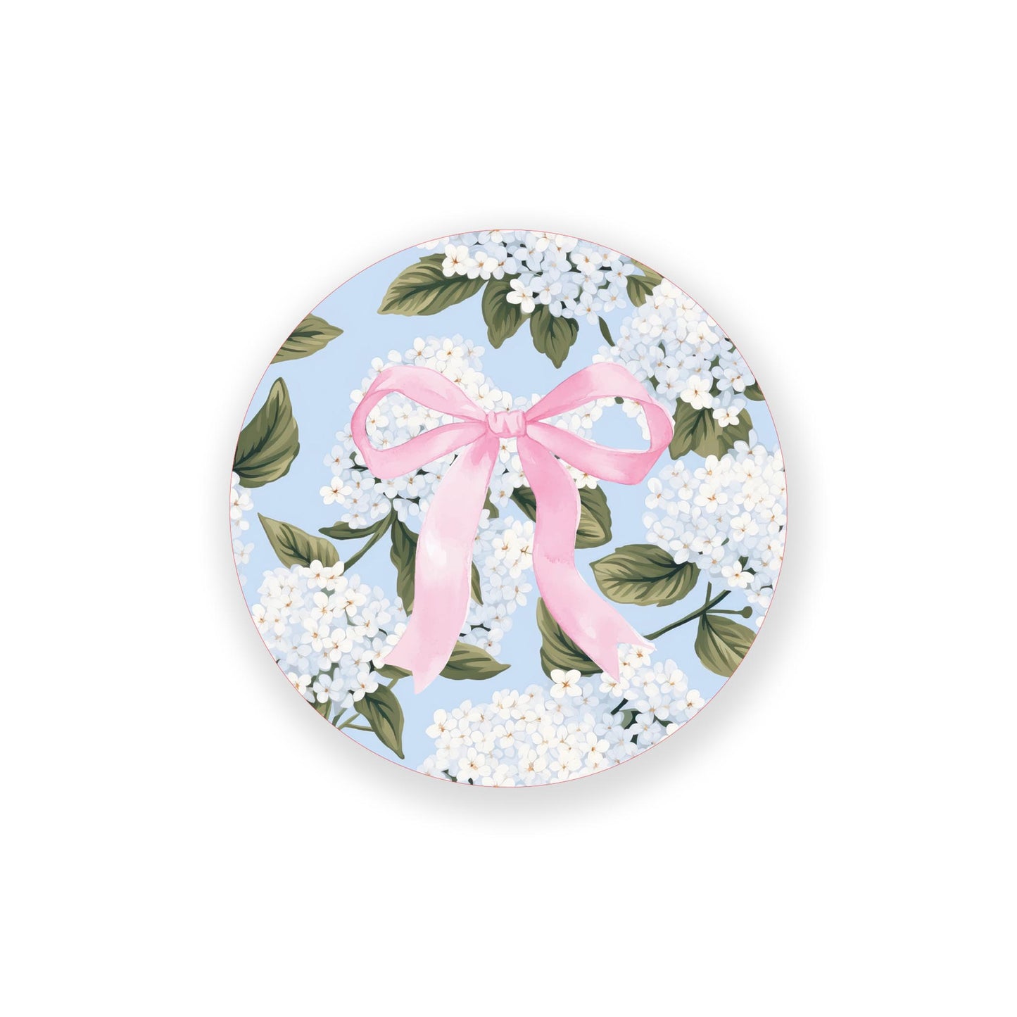 Vinyl Magnet-Hydrangea Cottage Bow -0