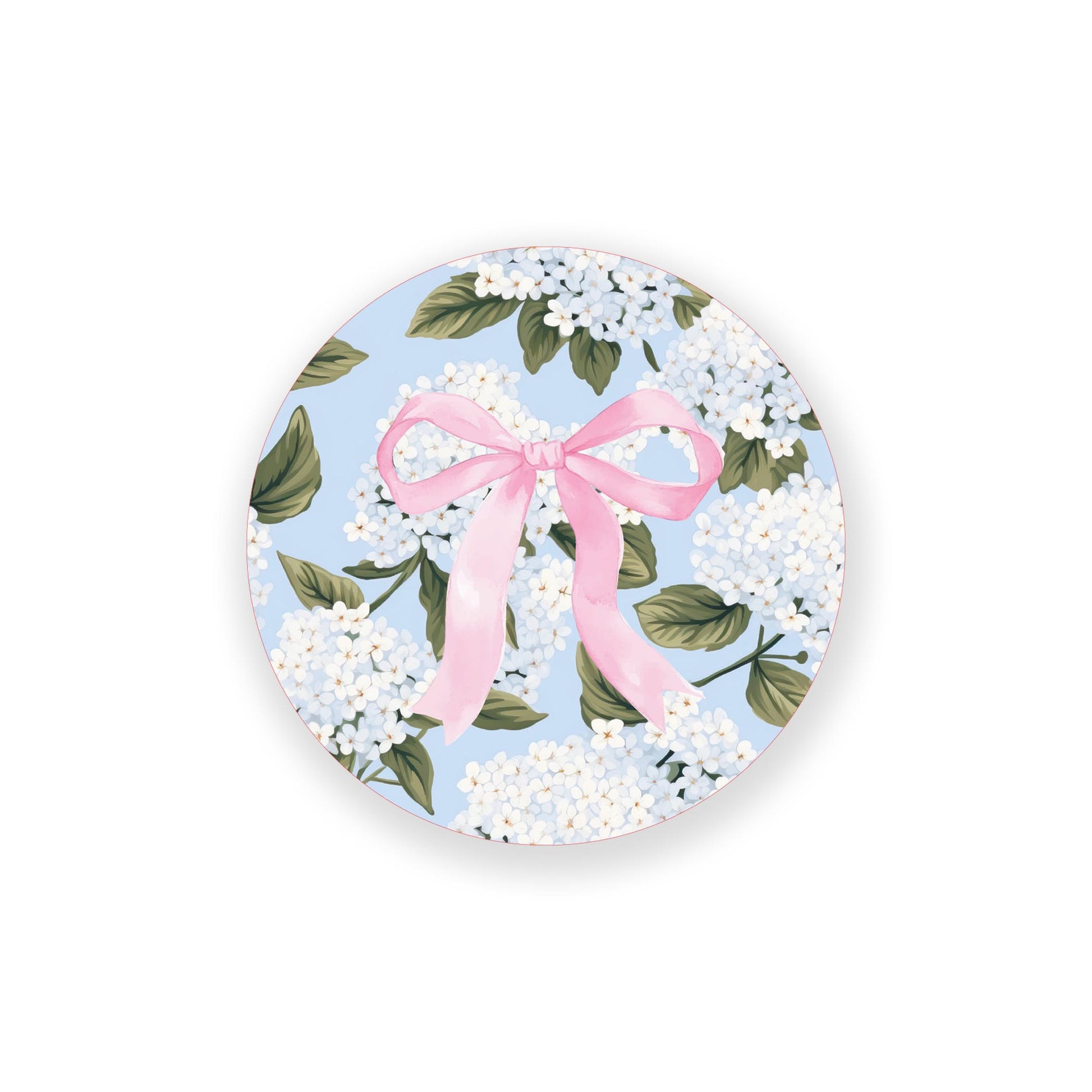 Vinyl Magnet-Hydrangea Cottage Bow -0
