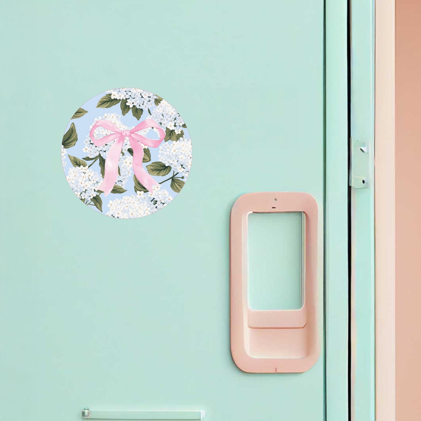 Vinyl Magnet-Hydrangea Cottage Bow -1