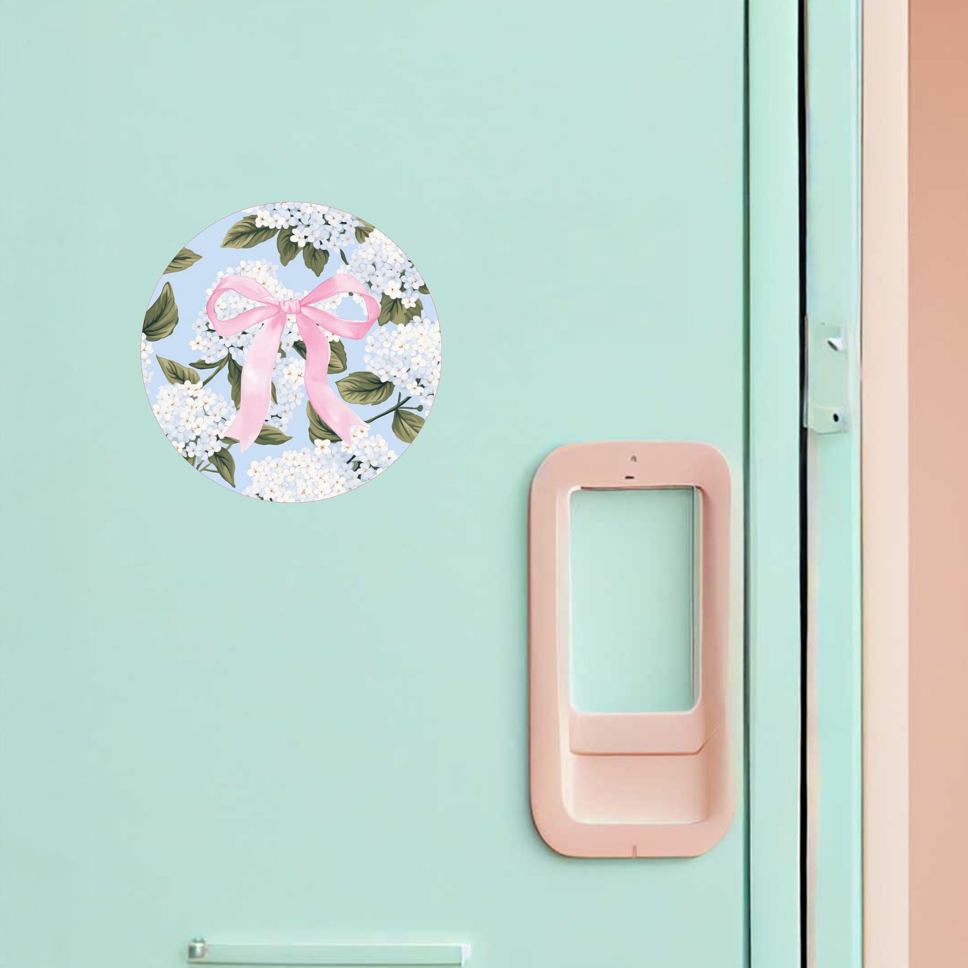 Vinyl Magnet-Hydrangea Cottage Bow -1