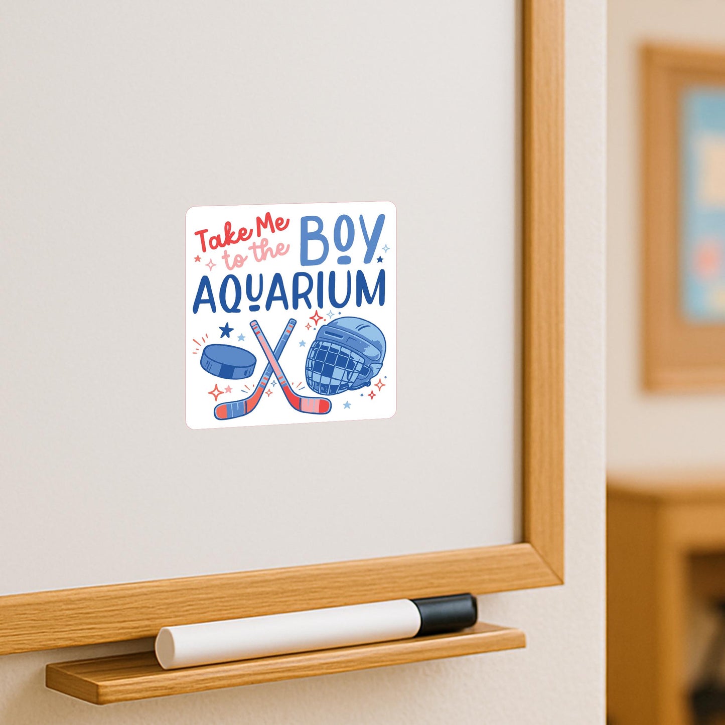 Vinyl Magnet-Boy Aquarium Icons -3