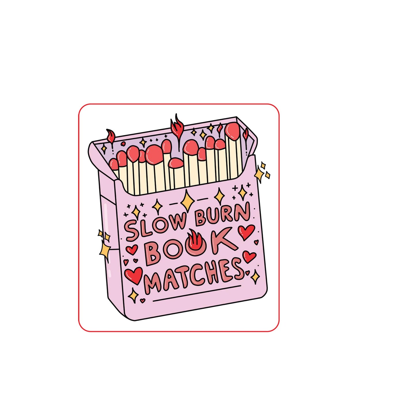 Vinyl Magnet-Slow Burn Book Matches -2