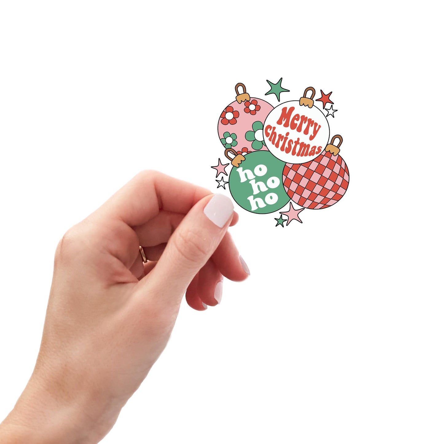 Vinyl Magnet-Retro Christmas Ornaments