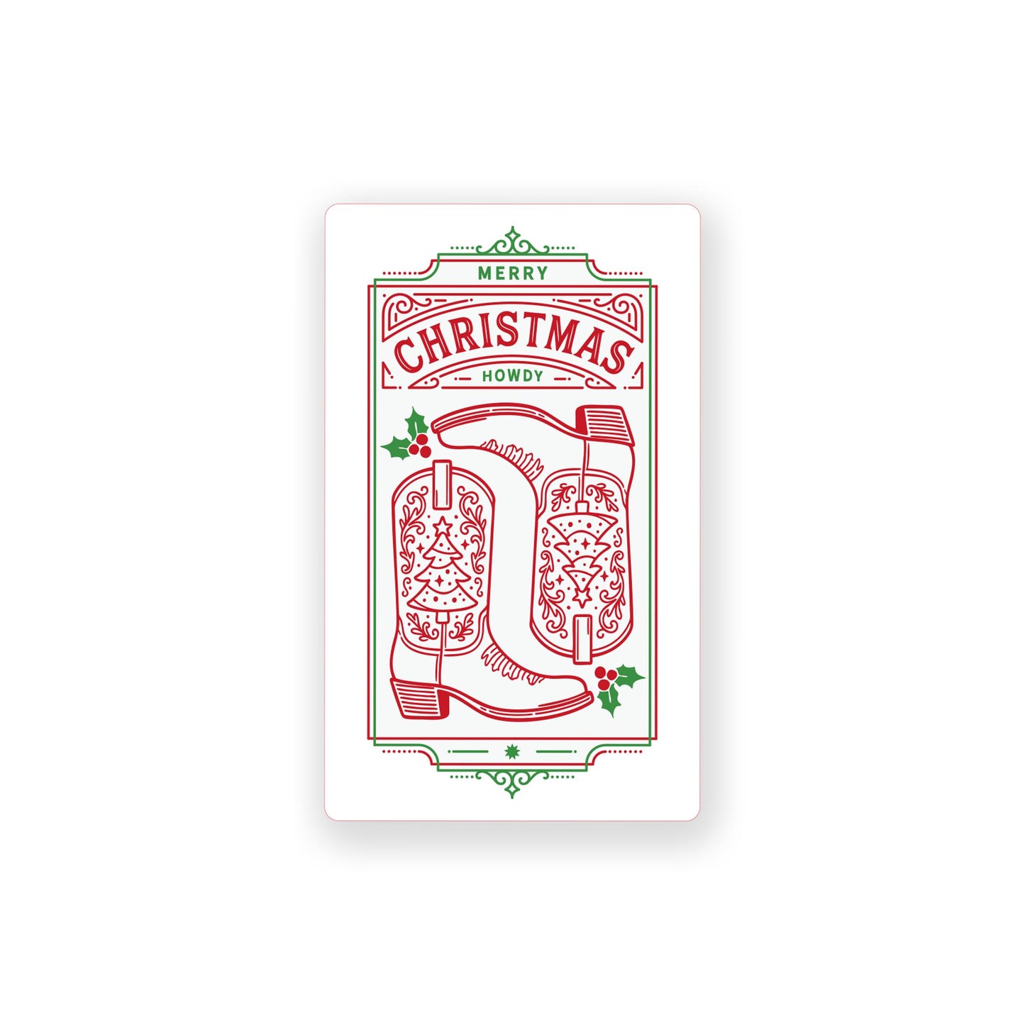 Vinyl Magnet-Western Christmas -0