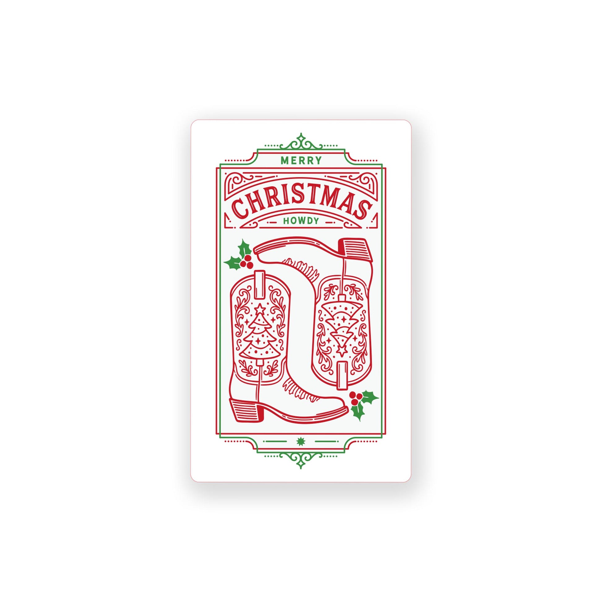 Vinyl Magnet-Western Christmas -0