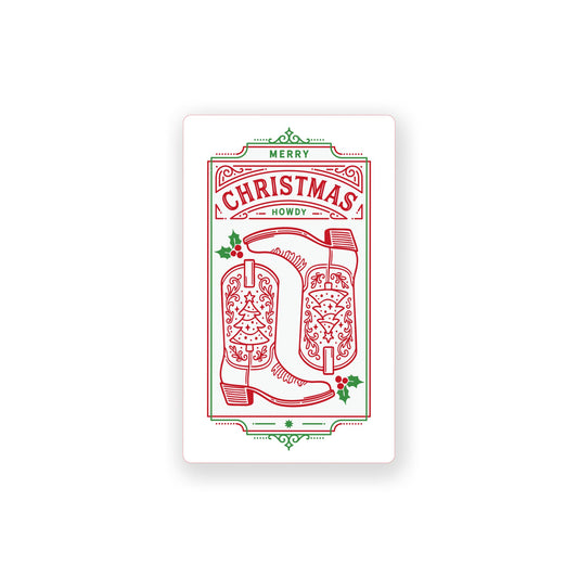 Vinyl Magnet-Western Christmas -0