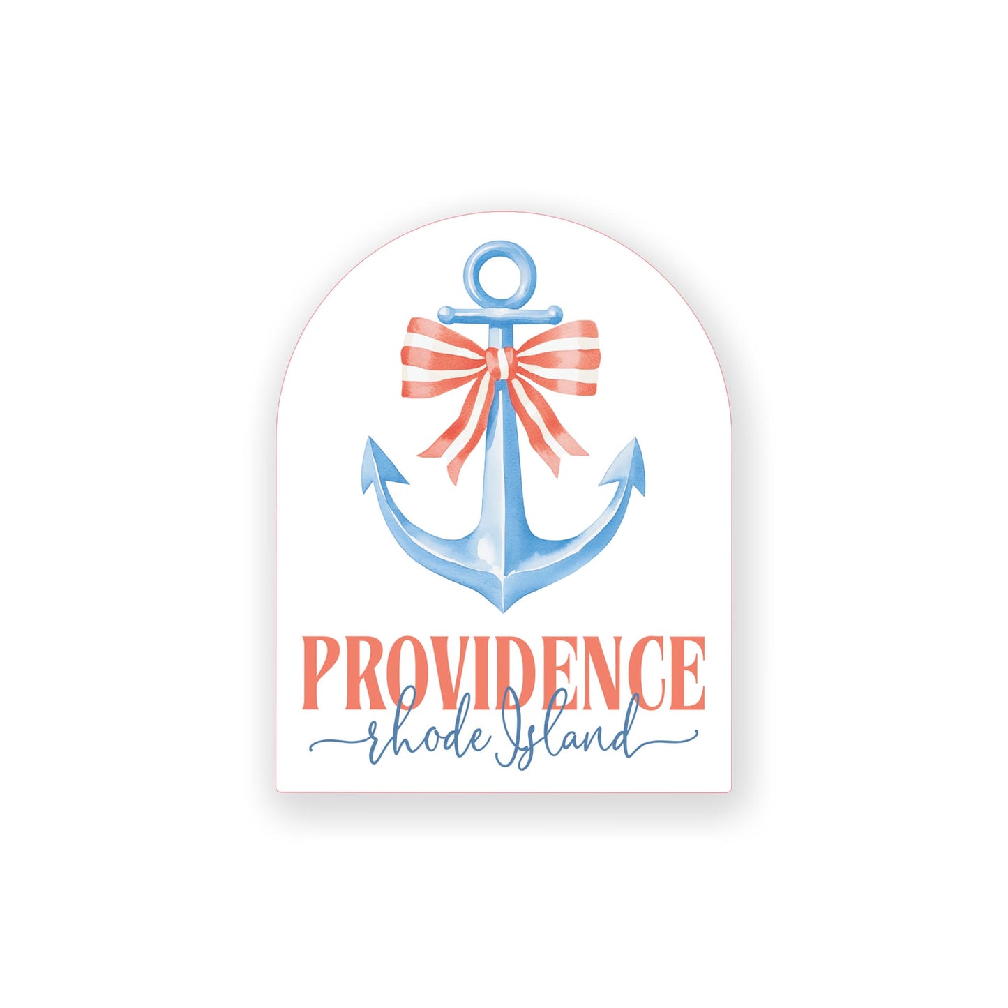 Vinyl Magnet-Love+Local New England Tides Anchor -0