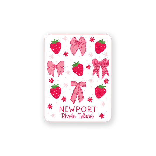 Vinyl Magnet-Love+Local Strawberry Parlor -0