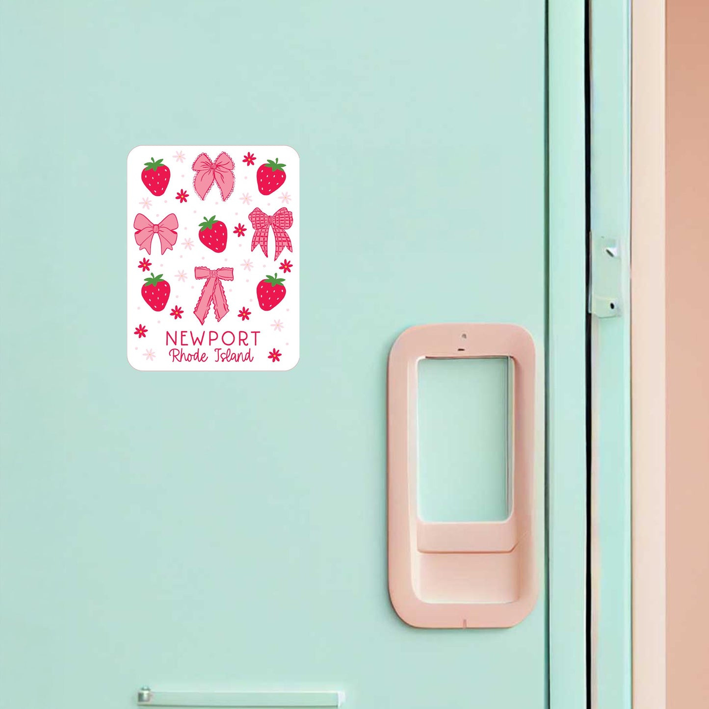 Vinyl Magnet-Love+Local Strawberry Parlor -1