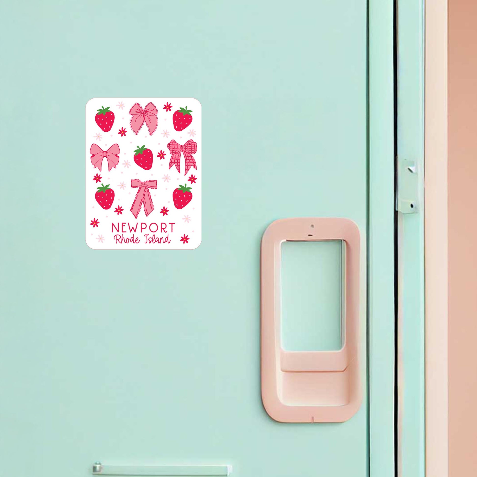 Vinyl Magnet-Love+Local Strawberry Parlor -1