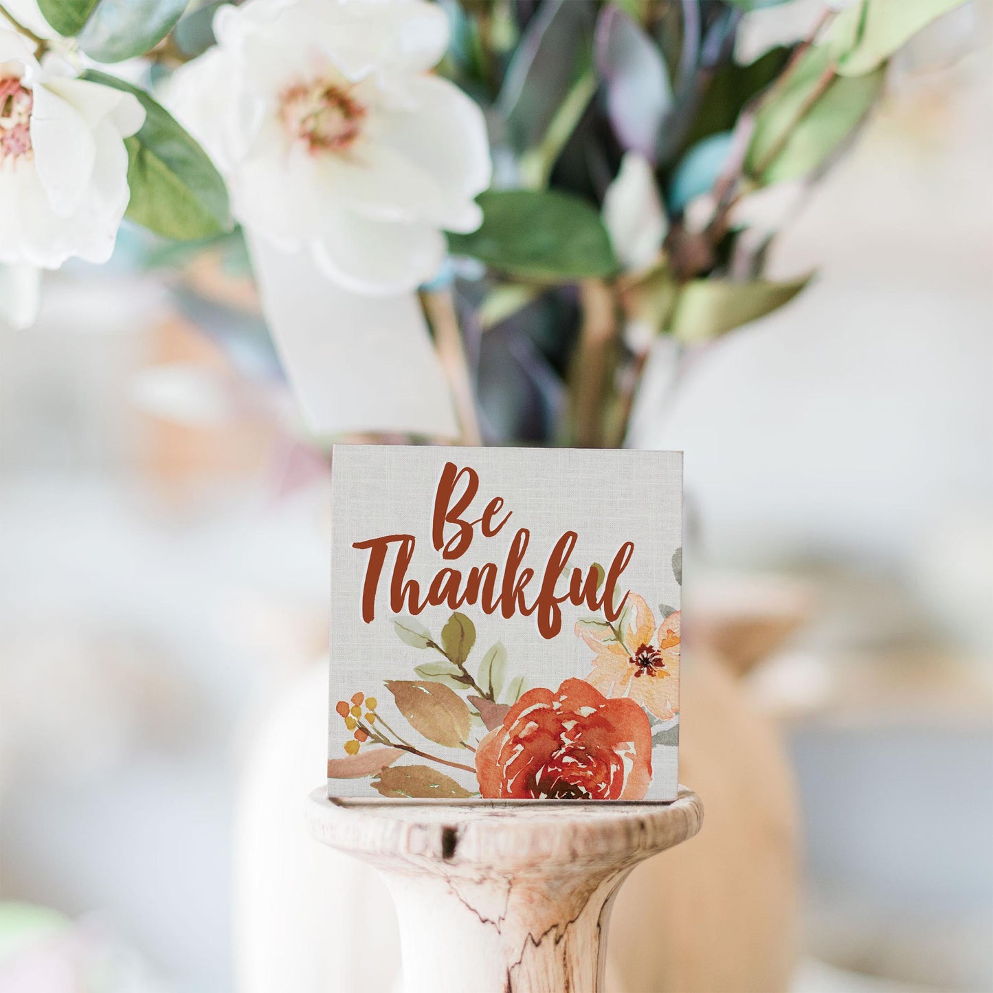 Mini Print-Be Thankful Fall Florals