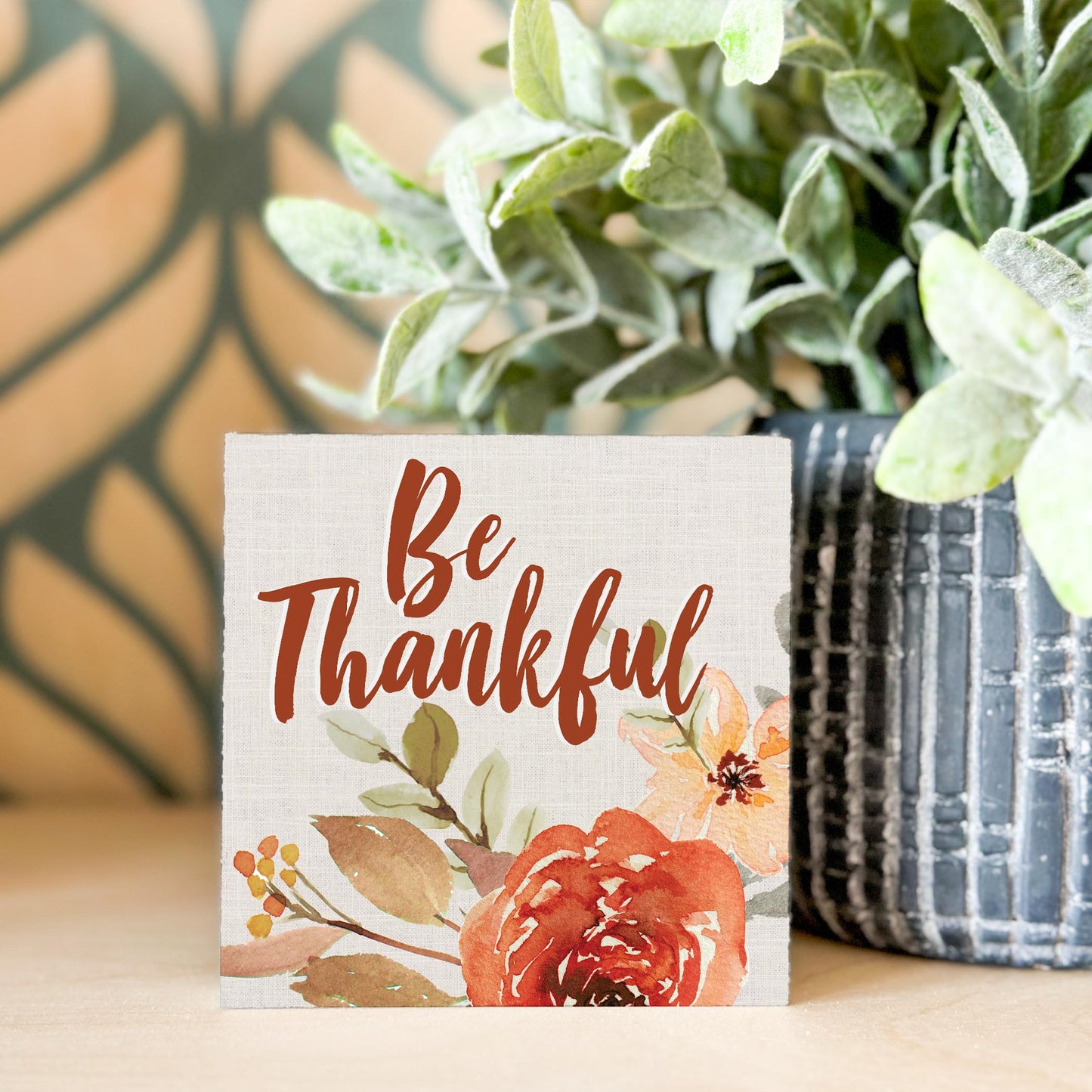 Mini Print-Be Thankful Fall Florals
