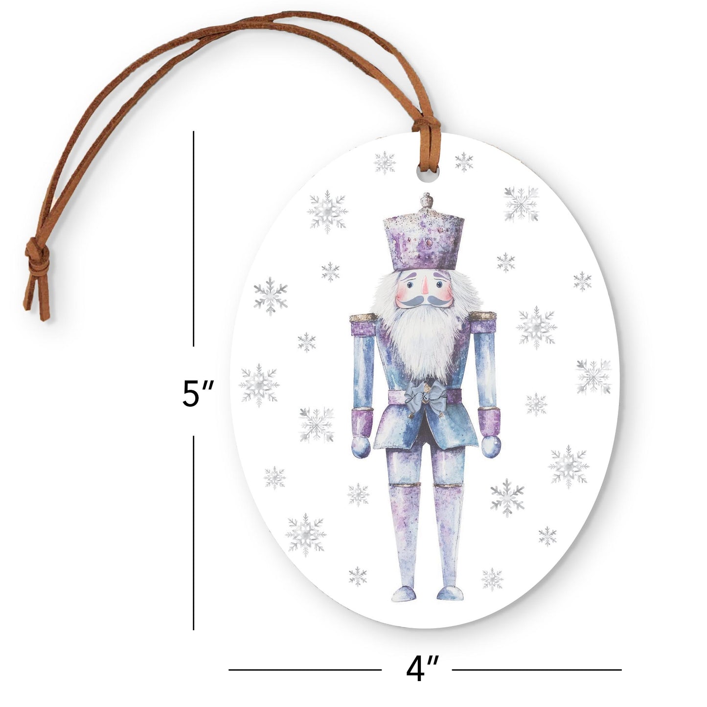 Oval Ornament-Holiday Tidings Watercolor Nutcracker -5