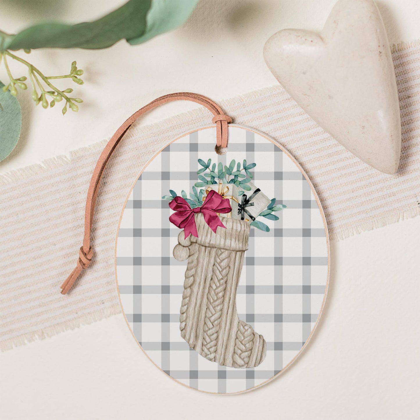 Oval Ornament-Bows and Baubles -1