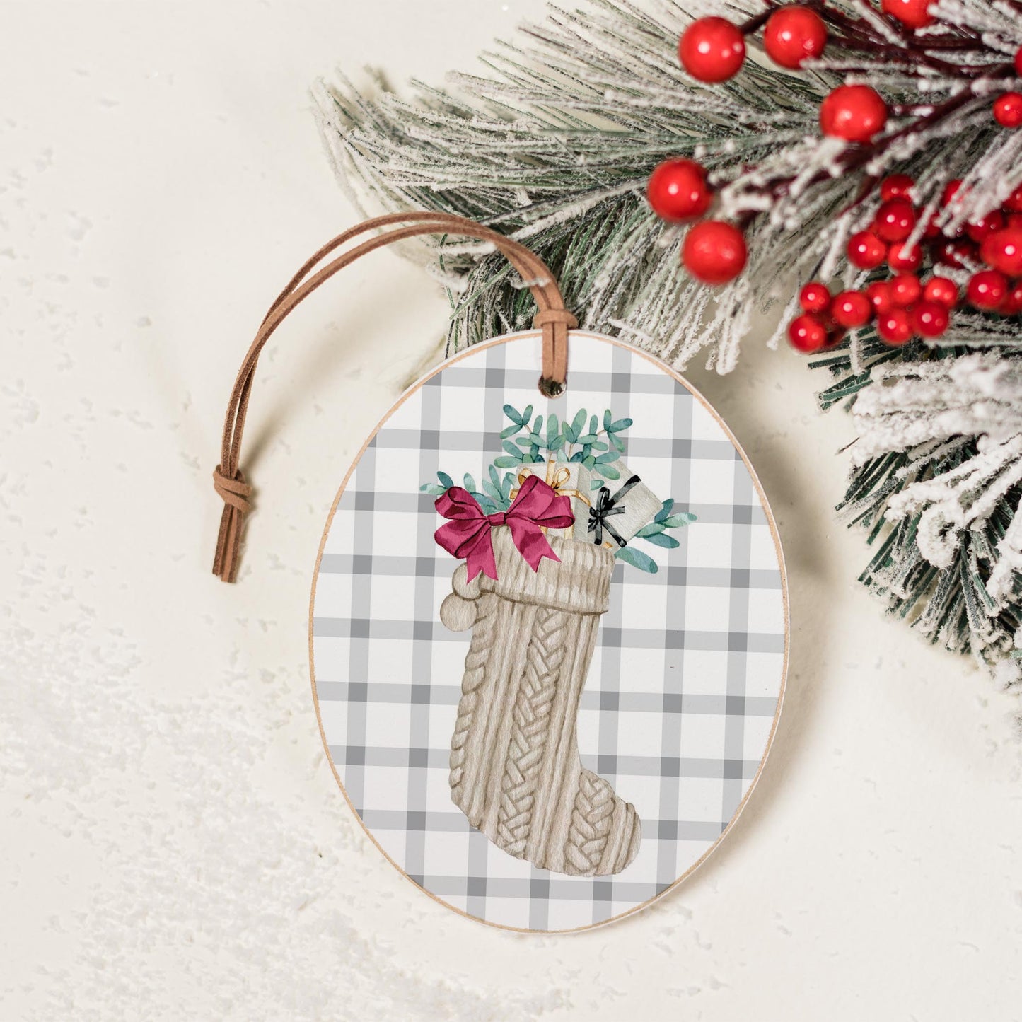 Oval Ornament-Bows and Baubles -3