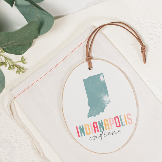 Love Local Oval Ornament - Watercolor City