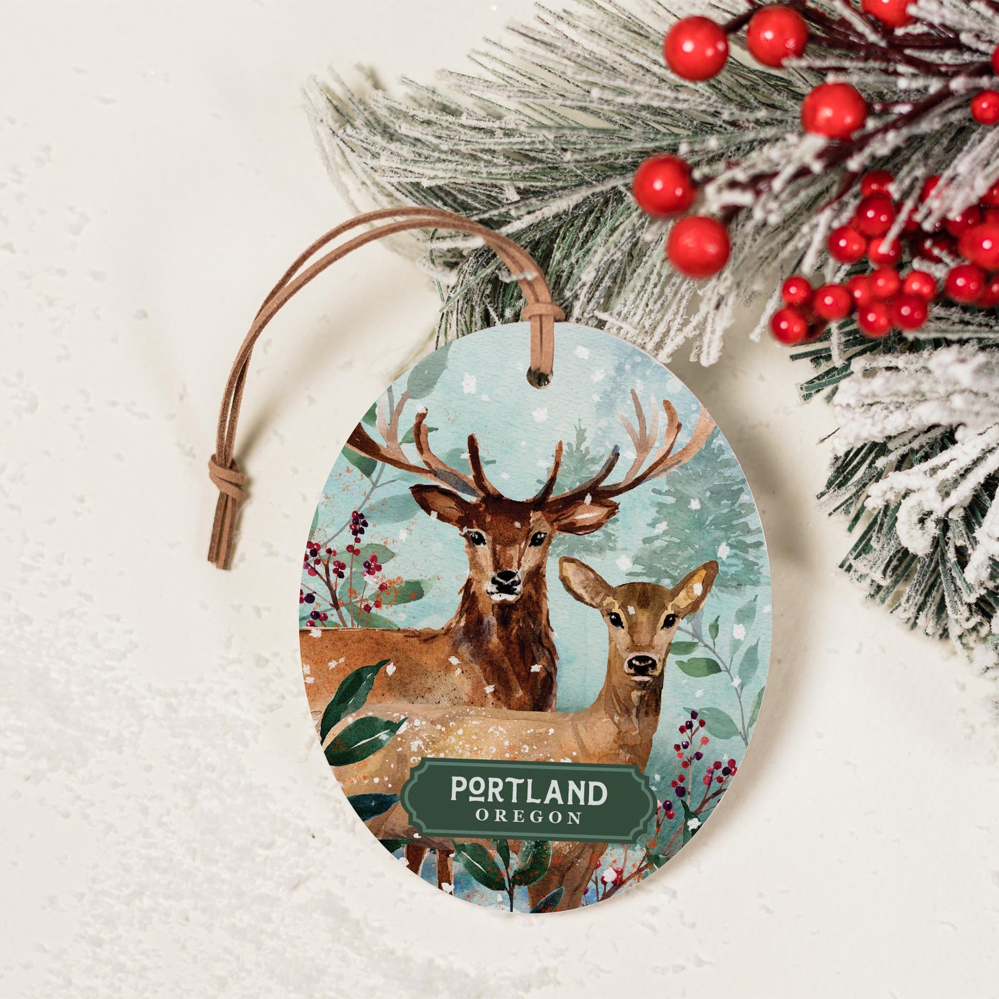 Oval Ornament-Love+Local Woodland -2