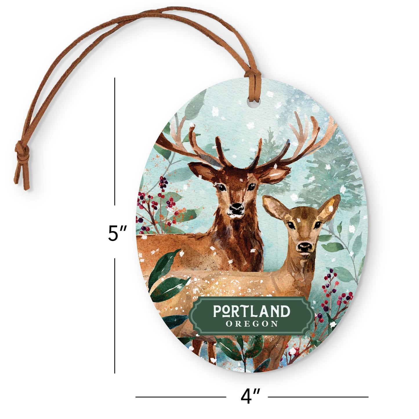 Oval Ornament-Love+Local Woodland -4