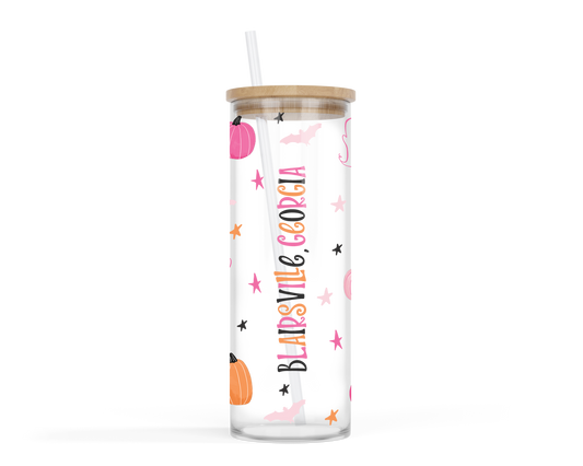 Love+Local 24oz. Glass Tumbler | Happy Ghost