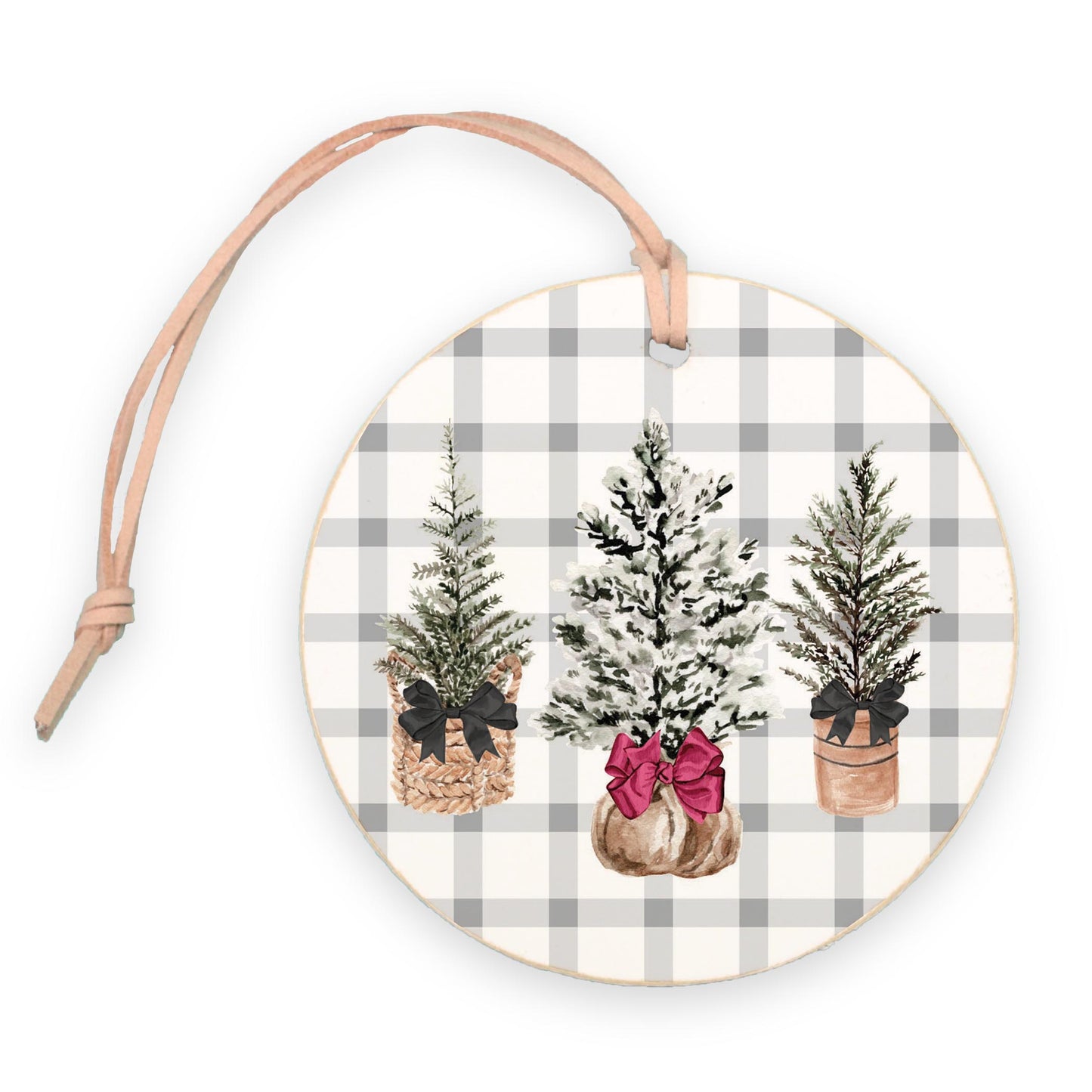 4" Round Ornament-Bows and Baubles -0