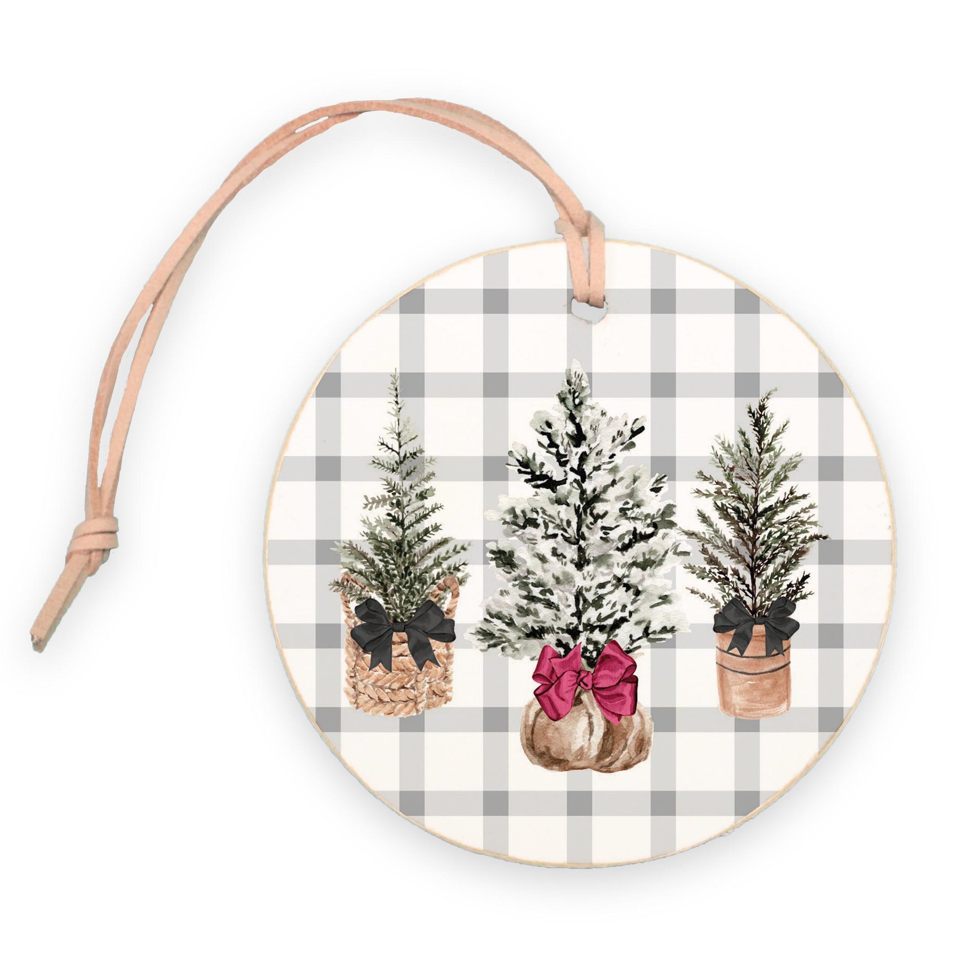4" Round Ornament-Bows and Baubles -0