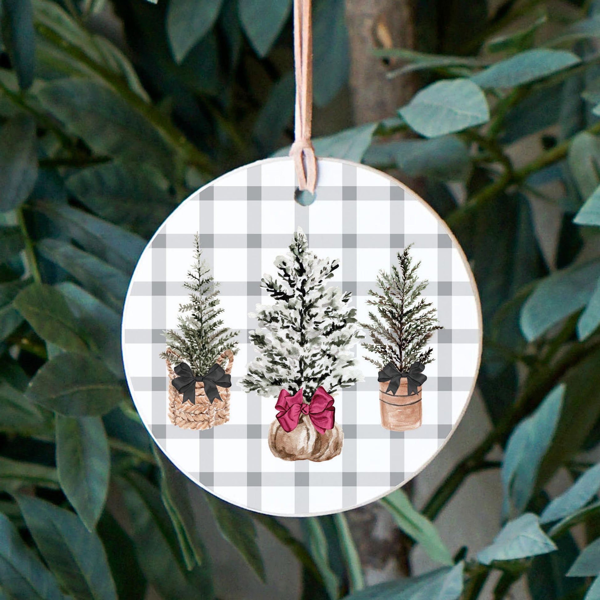 4" Round Ornament-Bows and Baubles -2