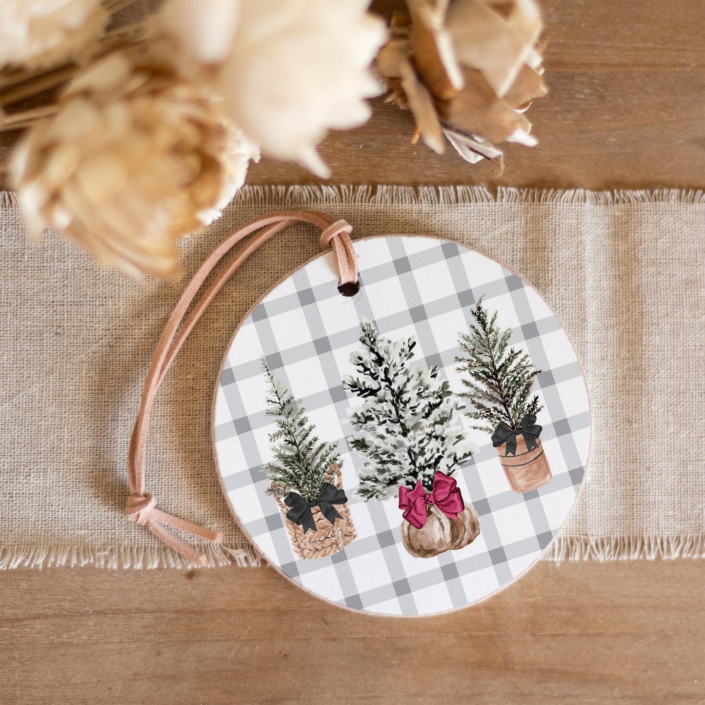 4" Round Ornament-Bows and Baubles -3