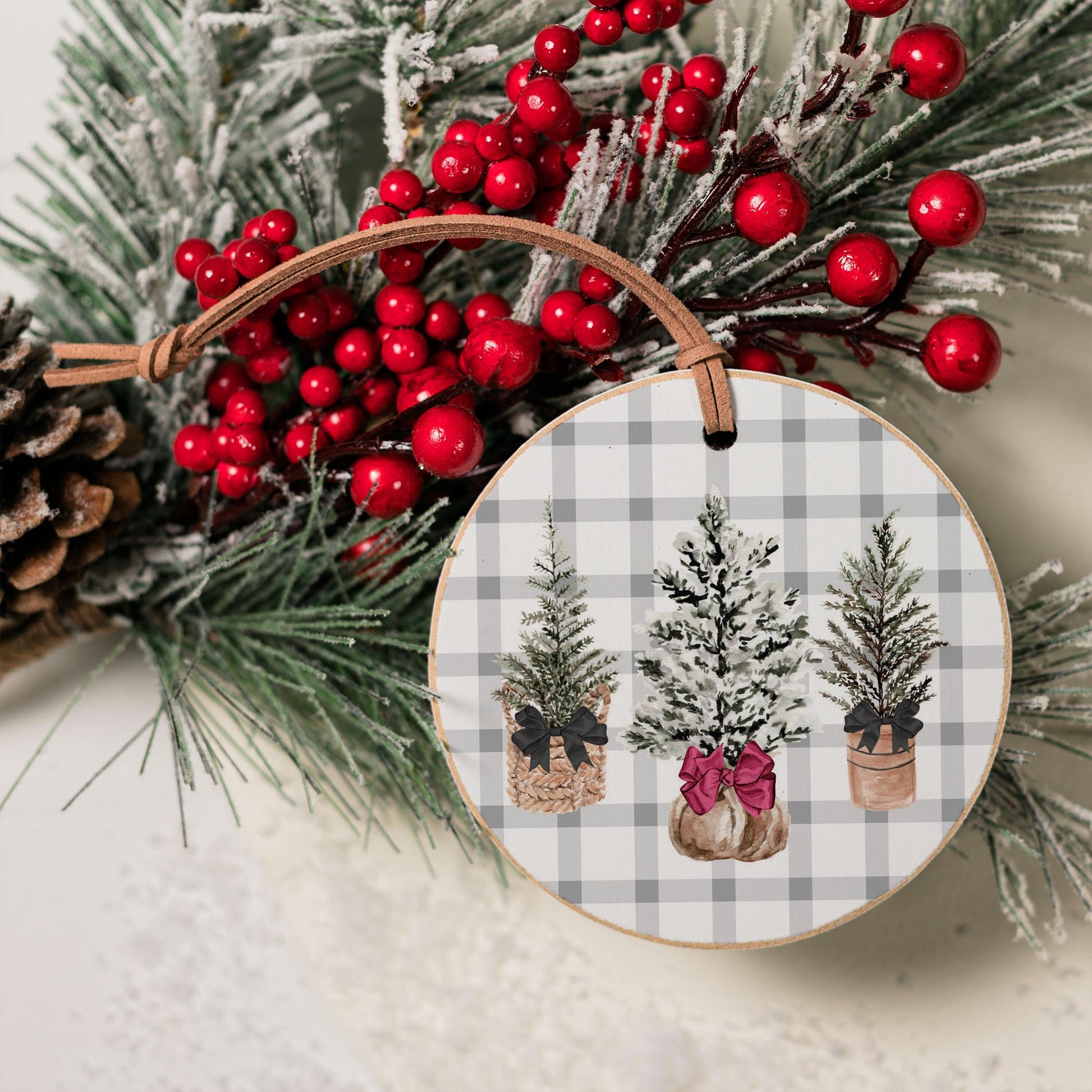 4" Round Ornament-Bows and Baubles -4