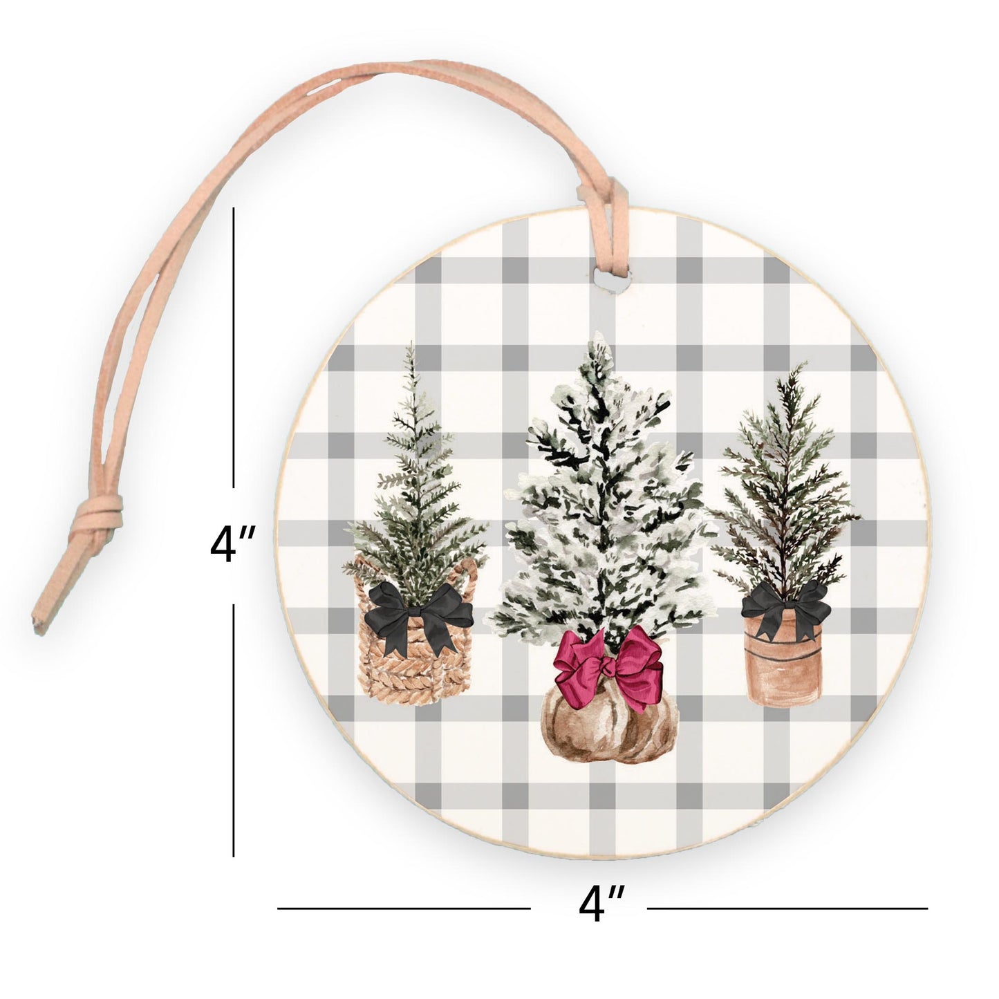 4" Round Ornament-Bows and Baubles -7
