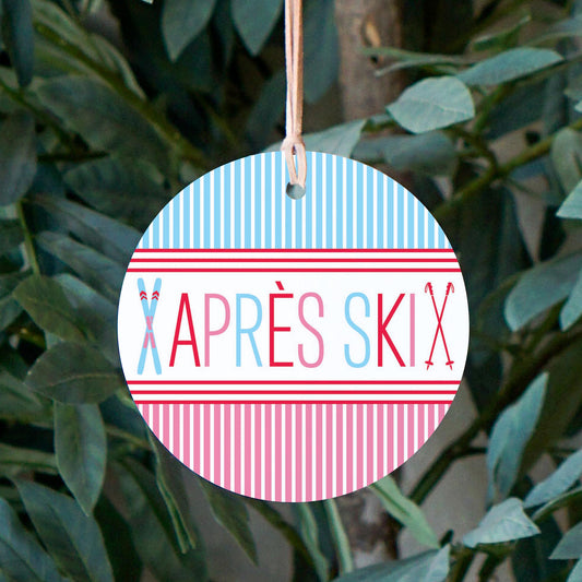 4" Round Ornament-Après Ski -2